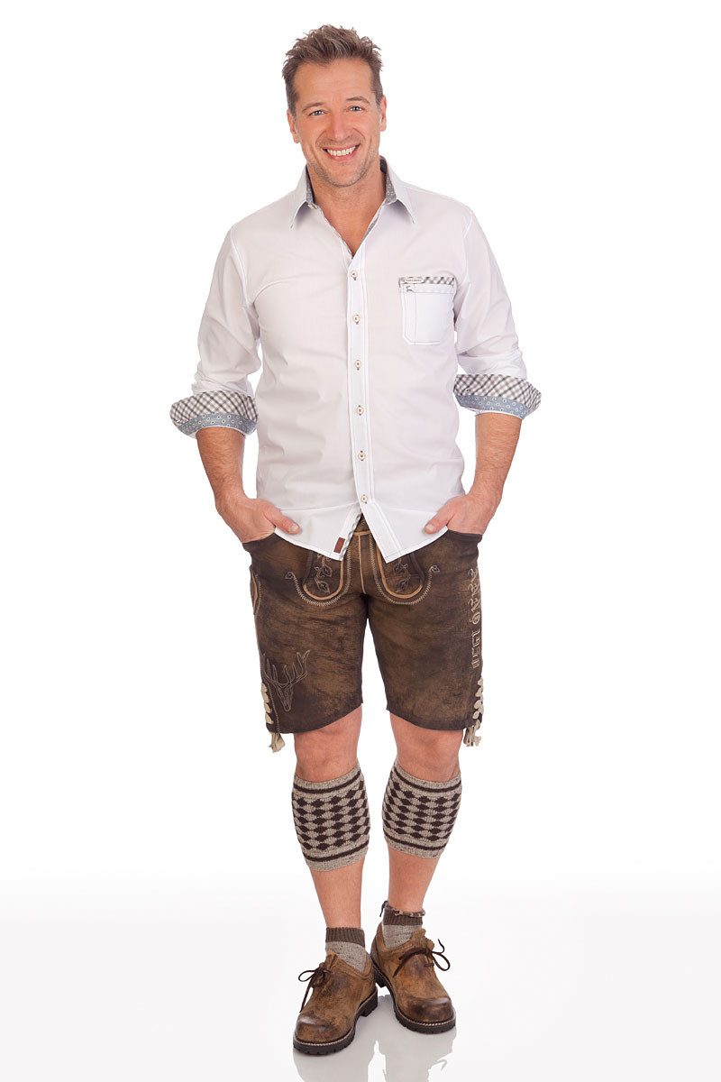 Spieth & Wensky Trachtenhemd Trachtenhemd - BERT - grau