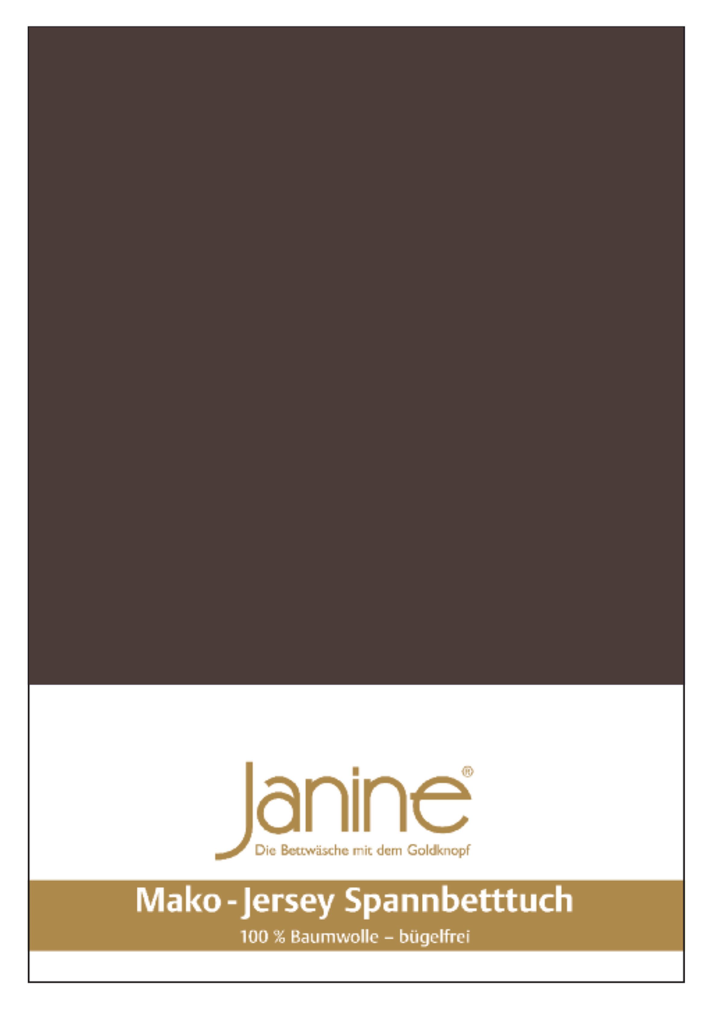 Janine Spannbettlaken MAKO-FEINJERSEY 5007, Mako-Jersey, Gummizug: rundum, (1 Stück), aus 100% Baumwolle, für Matratzen bis 26 cm Höhe – Bild 4 von 5