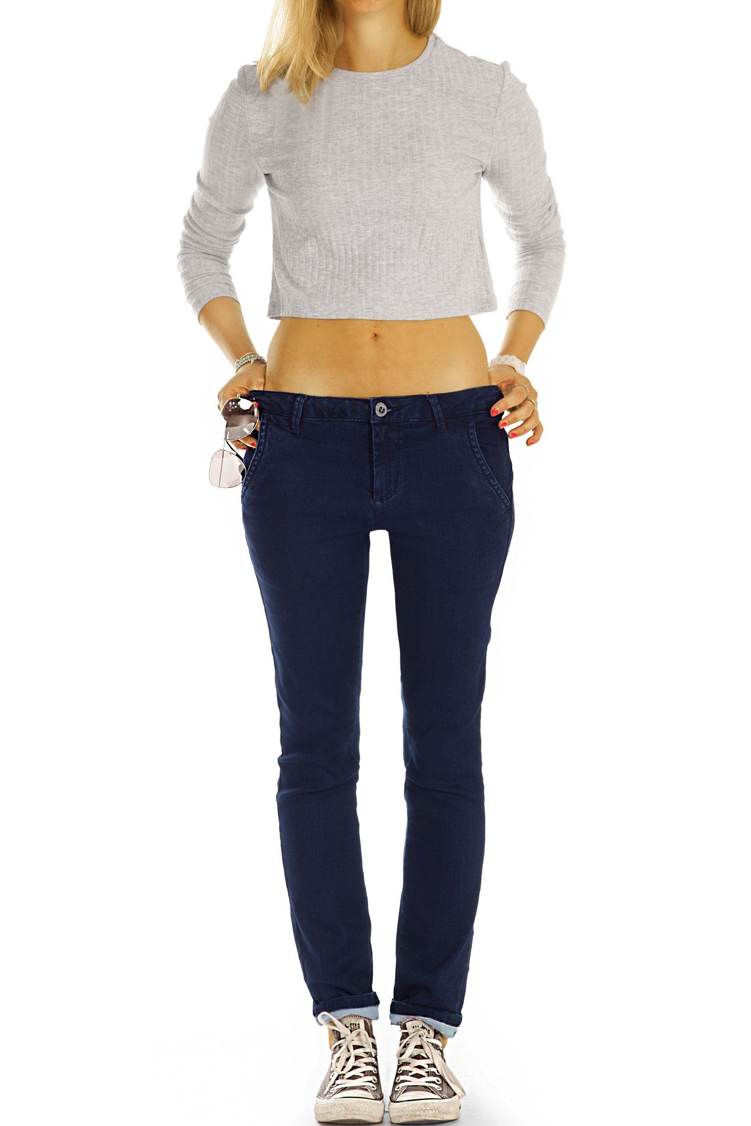 be styled Chinohose Chinos, hüftige Stoffhosen, Jeans Hosen mit Stretch - D günstig online kaufen