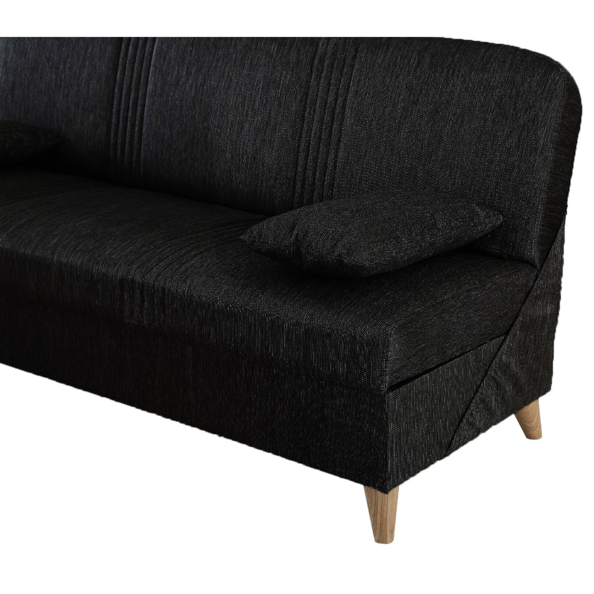 Leinenoptikstoff, x 182 Gozos Bettfunktion Series 88 3 Murcia cm Gozos Sofa Sofa, x 74 Schwarz Sitzer