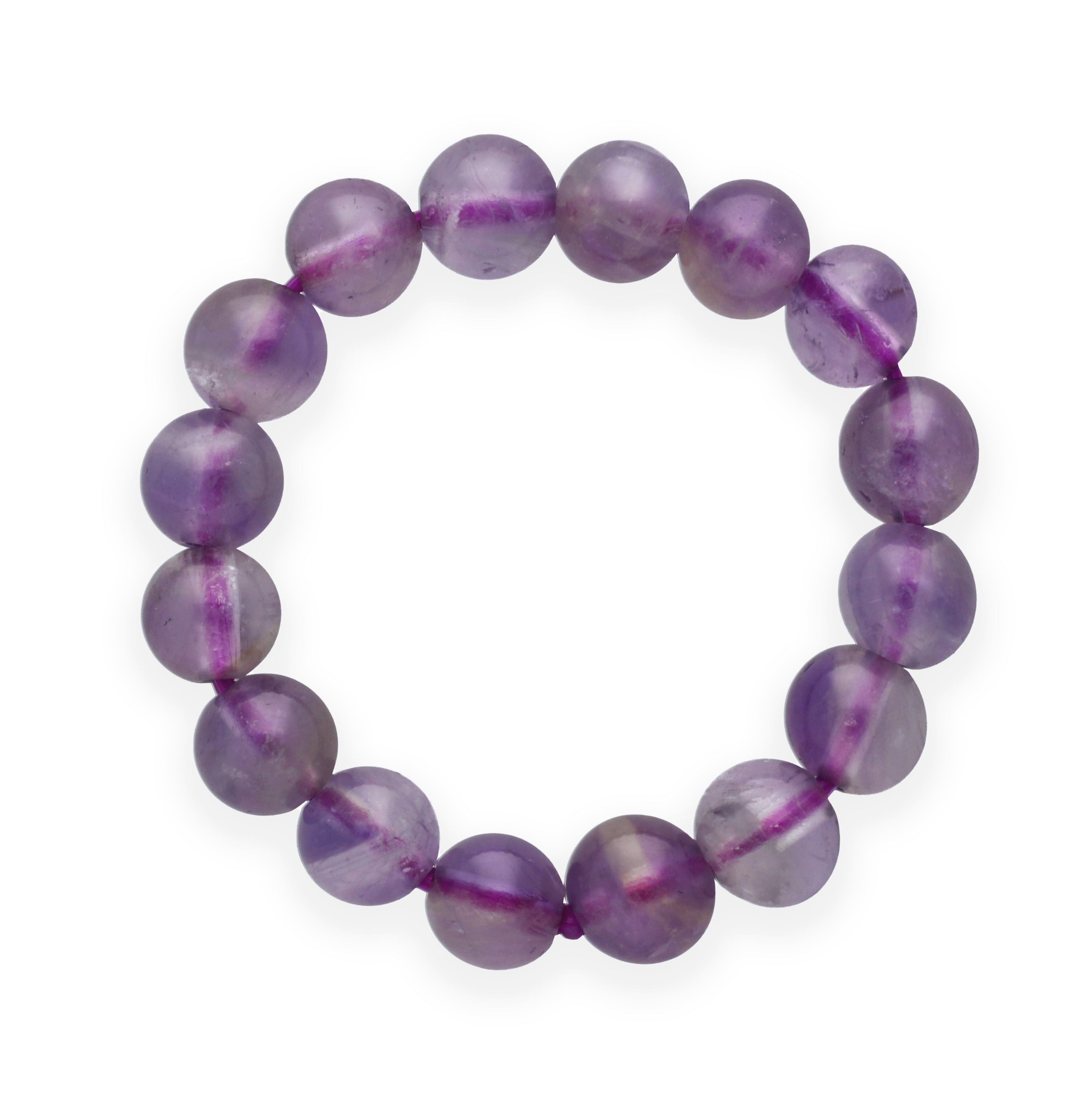 Edelstein Amethyst, elastischer Kugelring