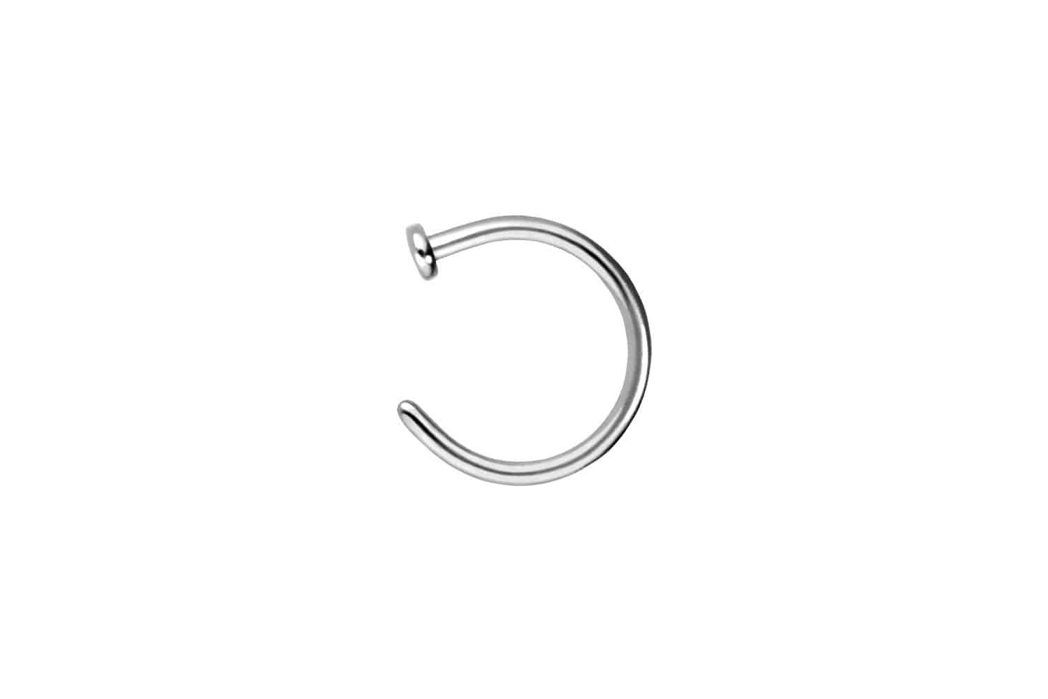 PIERCINGLINE Nasenpiercing Chirurgenstahl Nasenring offen PLATTE (Nasenstecker, 1-tlg)