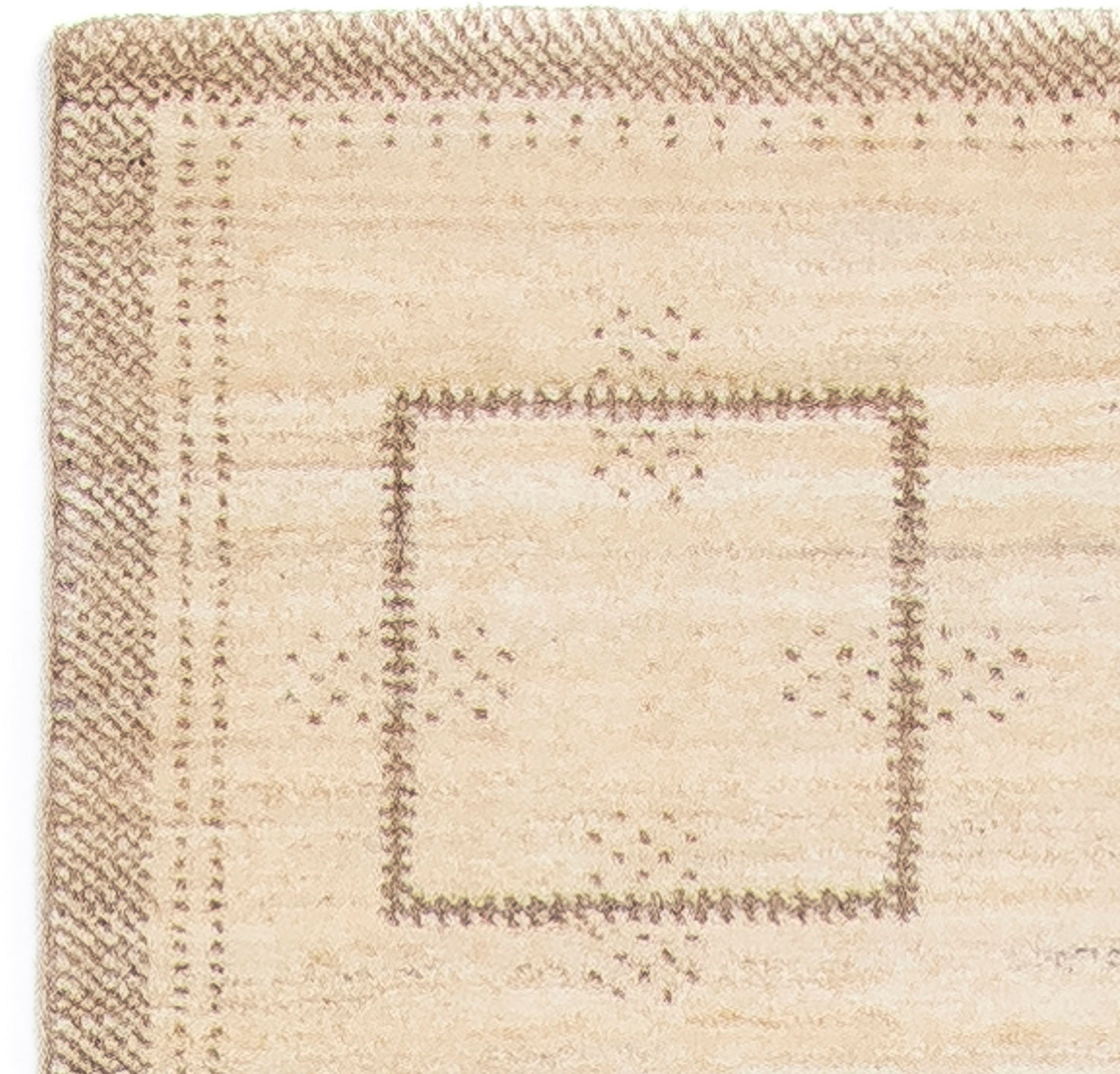 Wollteppich Gabbeh rechteckig, 345 Persern mm, 75 - Höhe: beige, Einzelstück Wohnzimmer, Loribaft mit Handgeknüpft, x Zertifikat 12 morgenland, cm - 