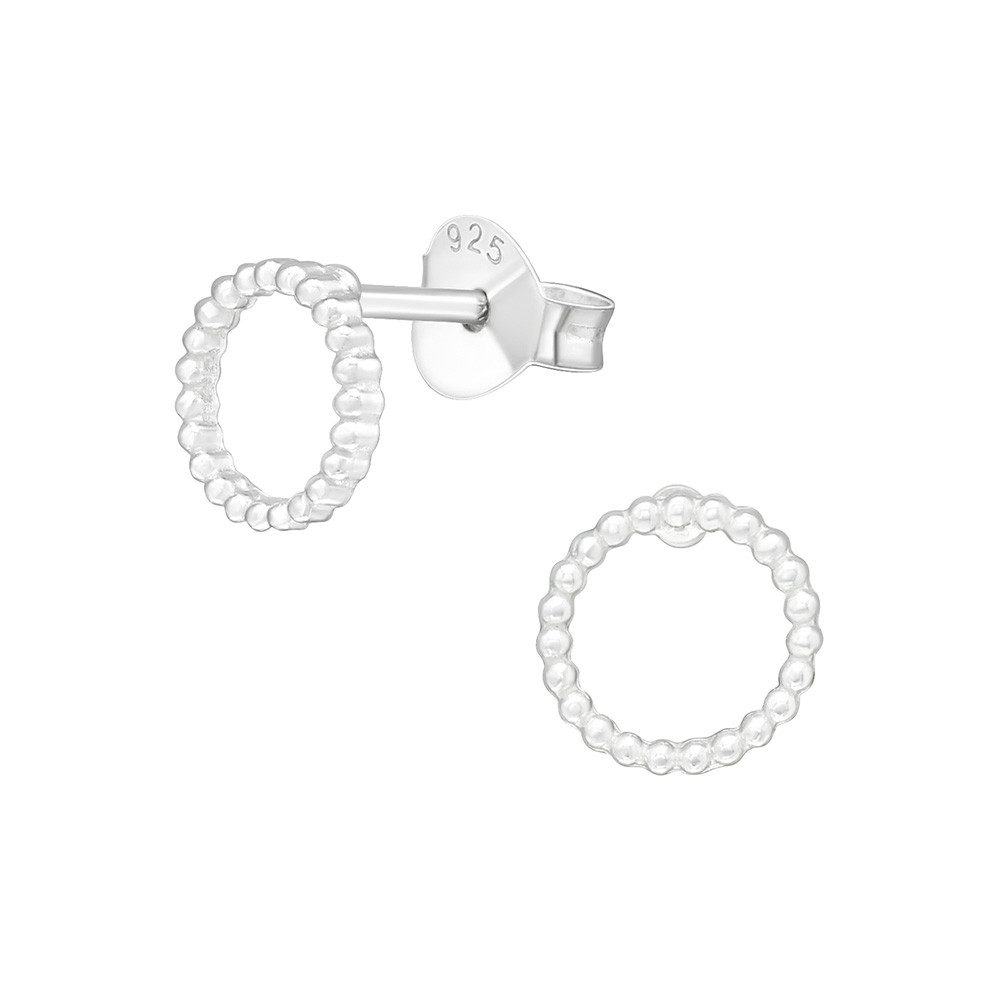 Paar Ohrstecker Kreis Ohrstecker Silber 925 Ohrringe offen