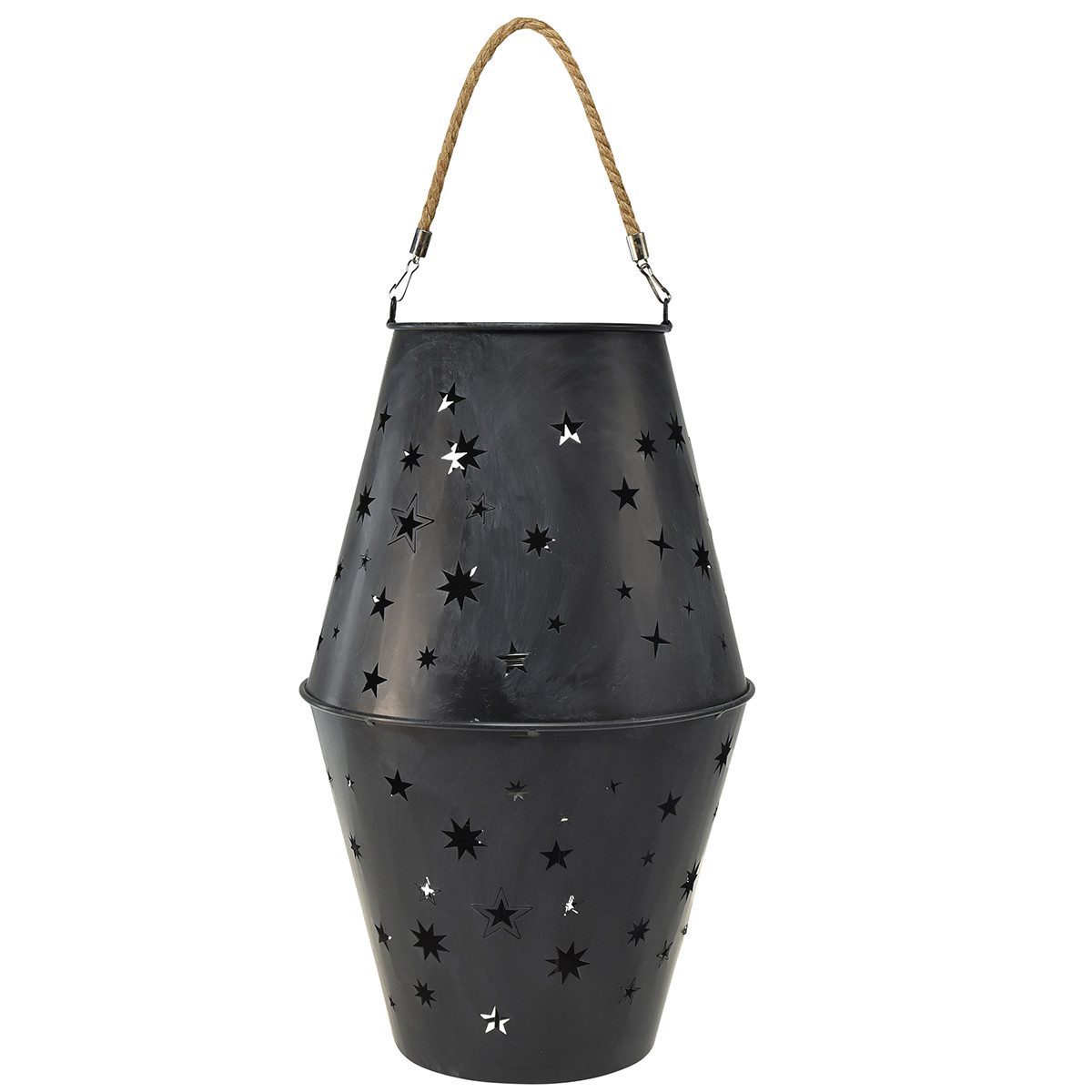 Viana Kerzenhalter Metall Windlicht "Sternenzauber" Anthrazit, Ø18,5cm, H50cm –