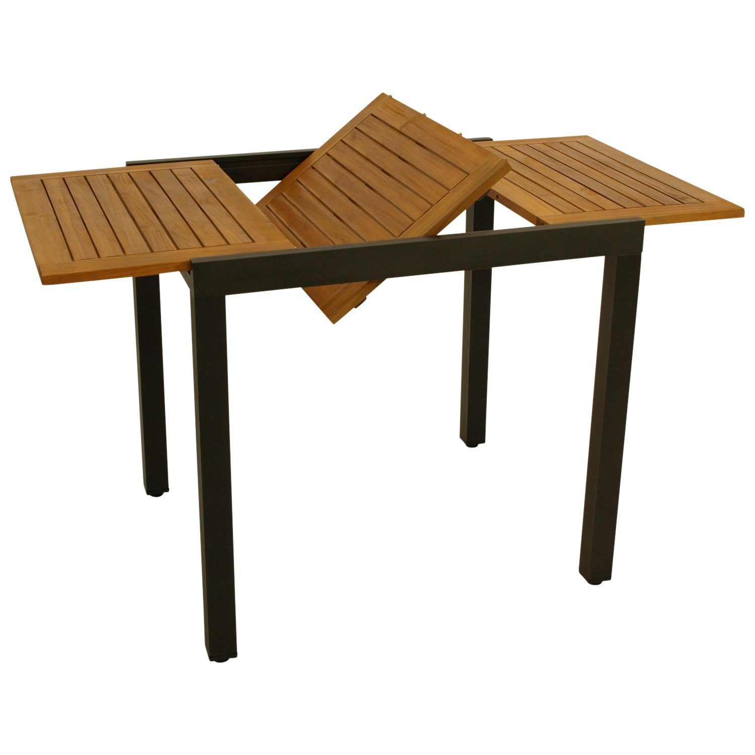 DEGAMO Gartentisch VICENZA, ausziehbar 80/120x70cm, Alu anthrazit + Akazie günstig online kaufen