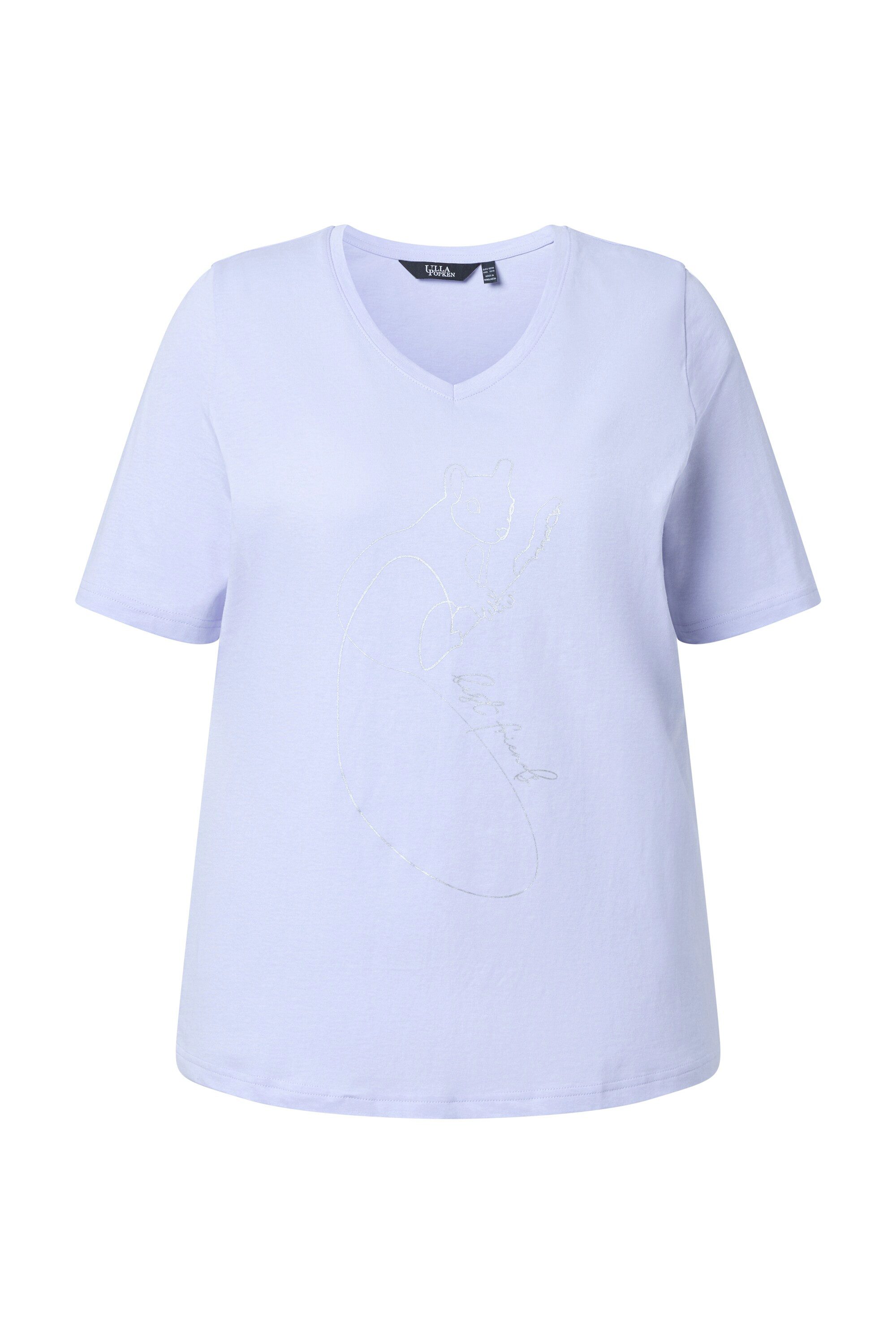 T-Shirt T-Shirt Tiermotiv Classic V-Ausschnitt Halbarm
