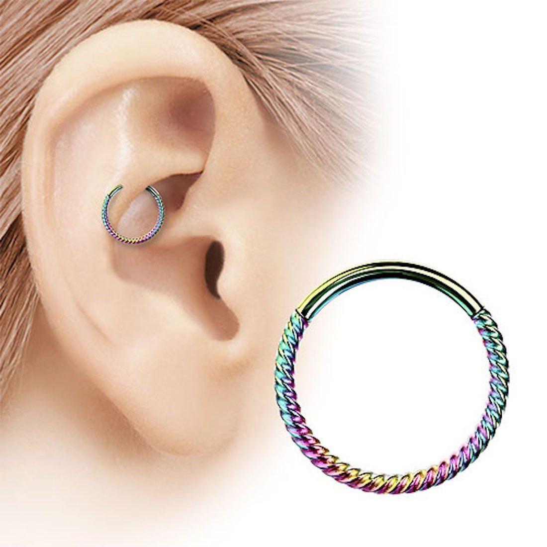 Taffstyle Nasenpiercing Piercing Segmentring Scharnier Clicker günstig online kaufen