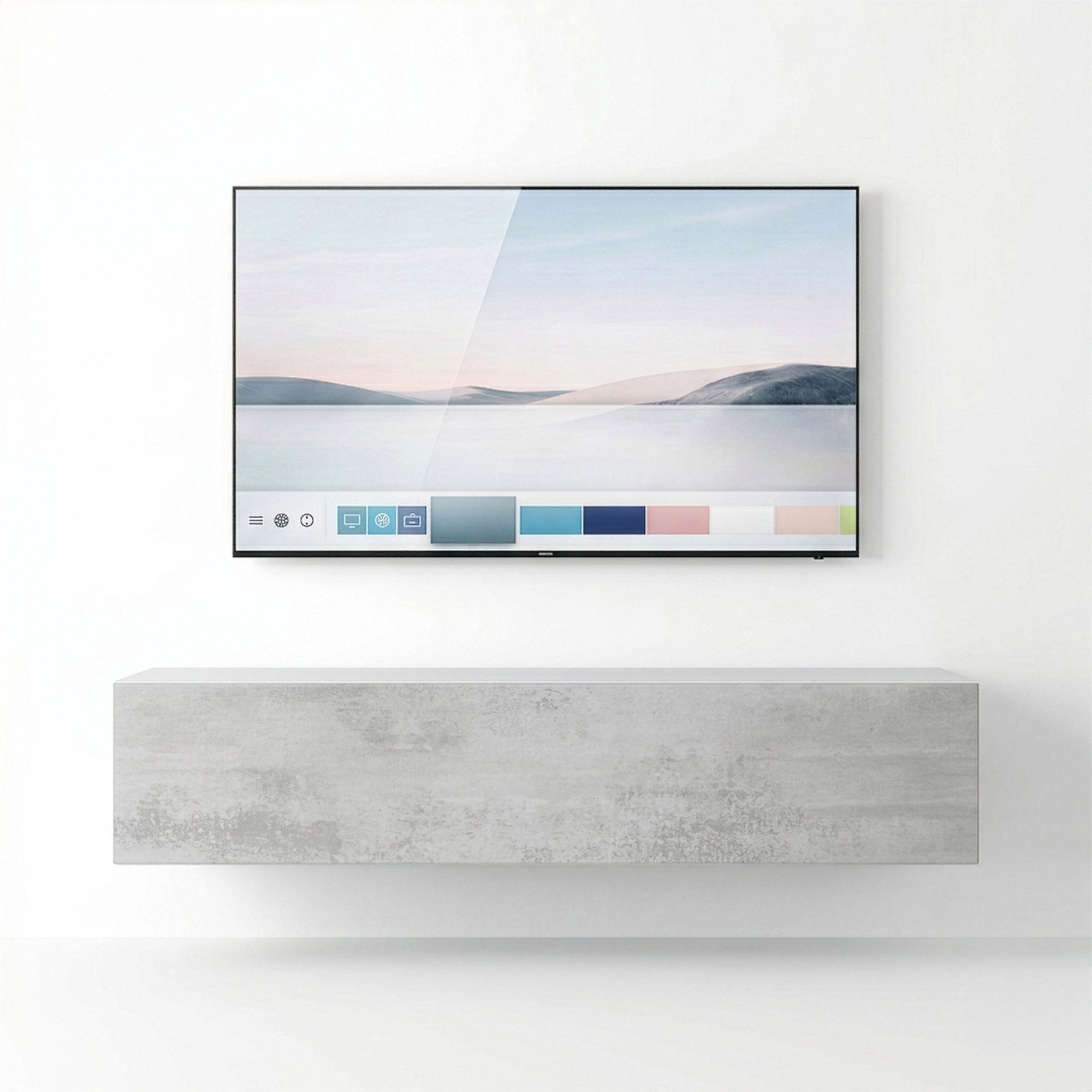 InnoFurn TV-Board Vela (1x hängender Tv-Schrank), Sanftes Öffnen, Made in Germany, Modernes Design, hängender Tv-Board