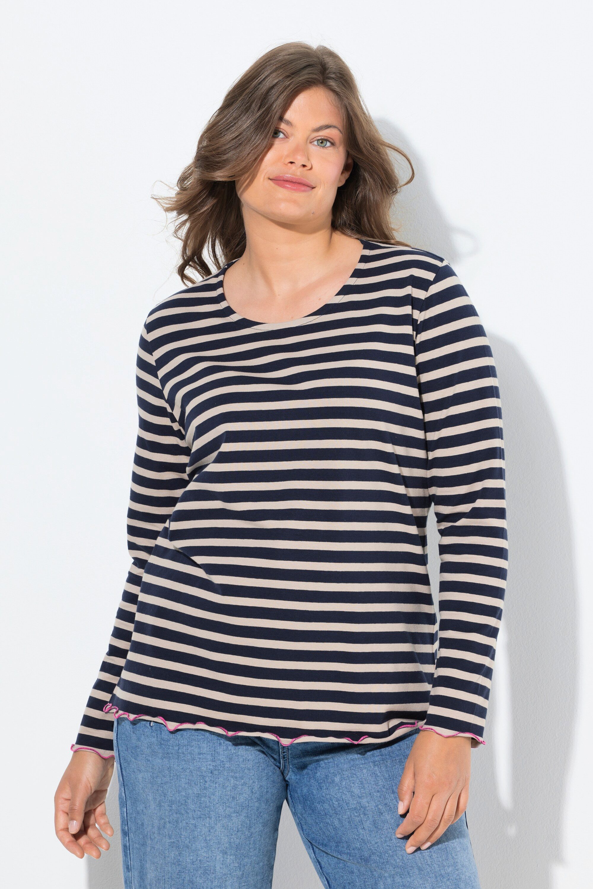 Laurasøn T-Shirt Ringelshirt Langarm Rundhalsausschnitt günstig online kaufen