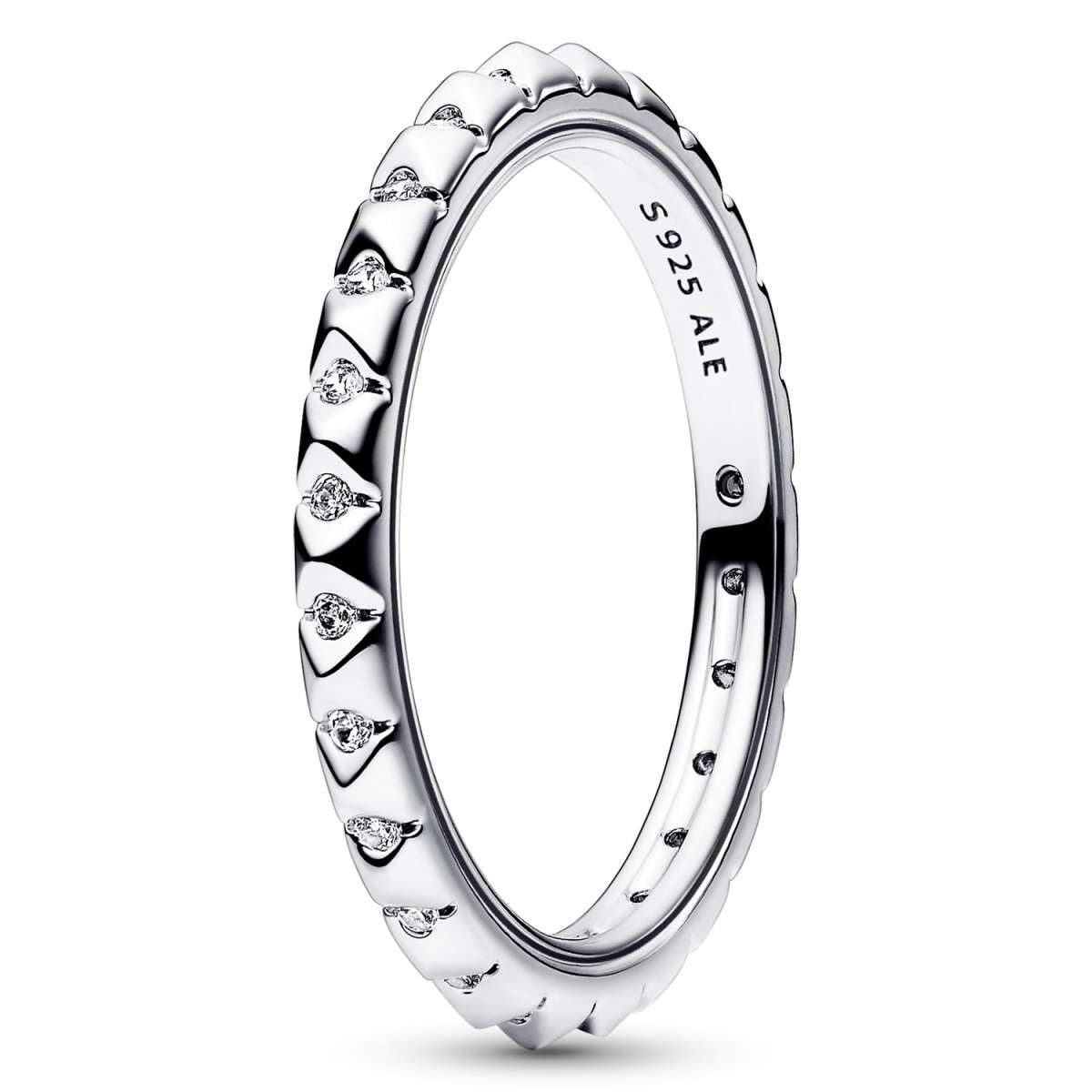 Pandora Silberring 192800C01, für Damen Pyramiden