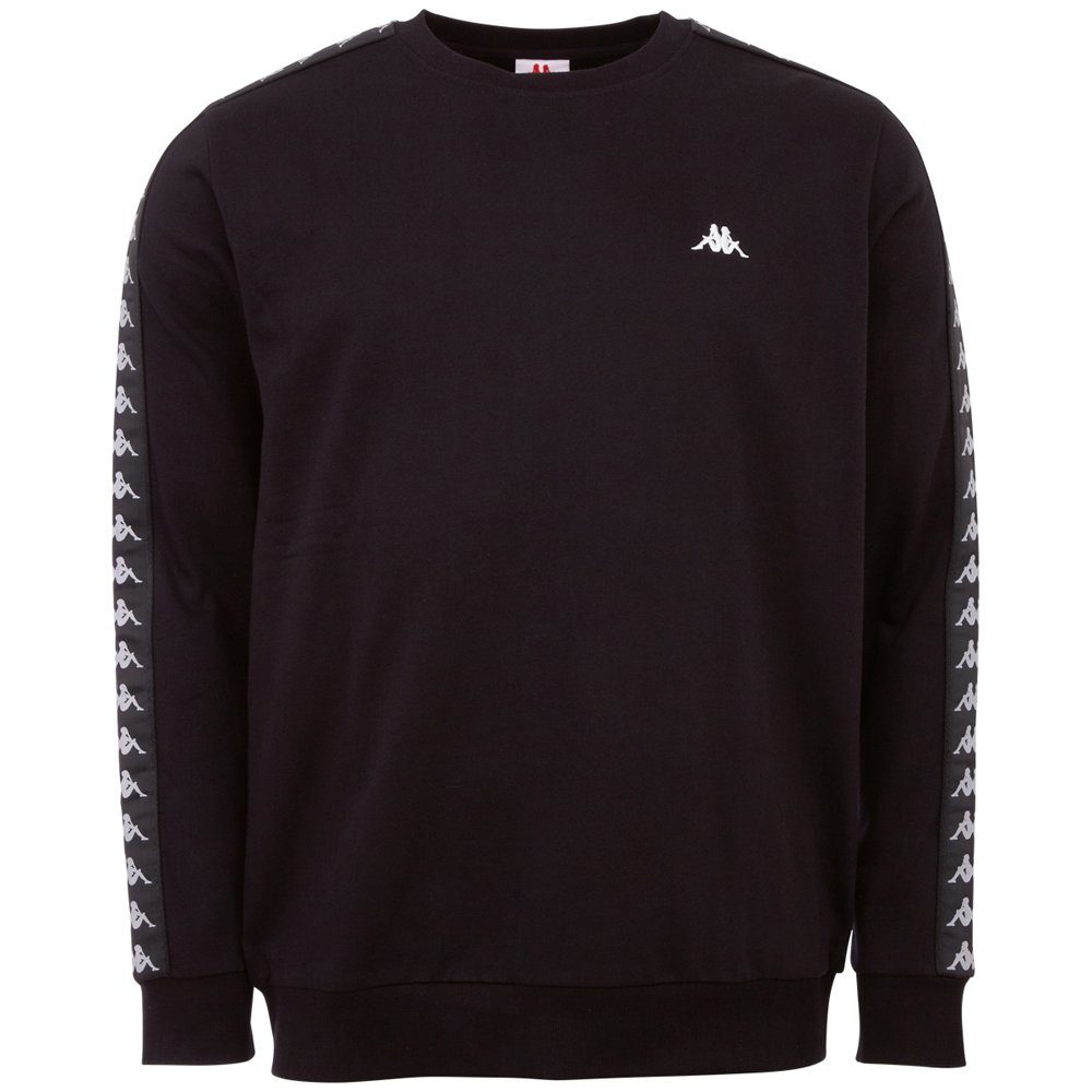 Kappa Sweatshirt - mit hochwertigem Jacquard Logoband an den Ärmeln, Kappa  Herren Sweatshirt mit Rundhalsausschnitt