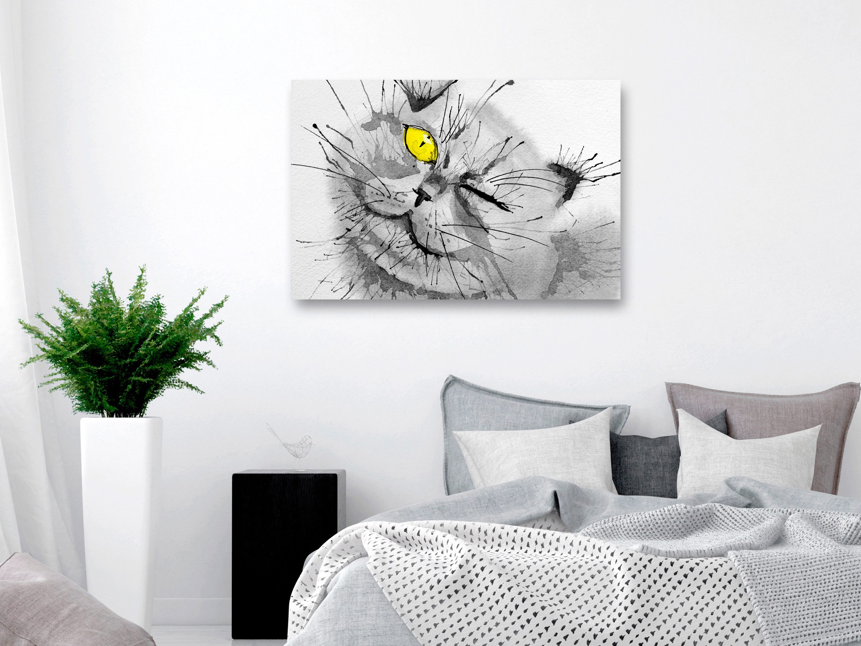 Artgeist Wandbild Happy Look (1 Part) Wide Yellow