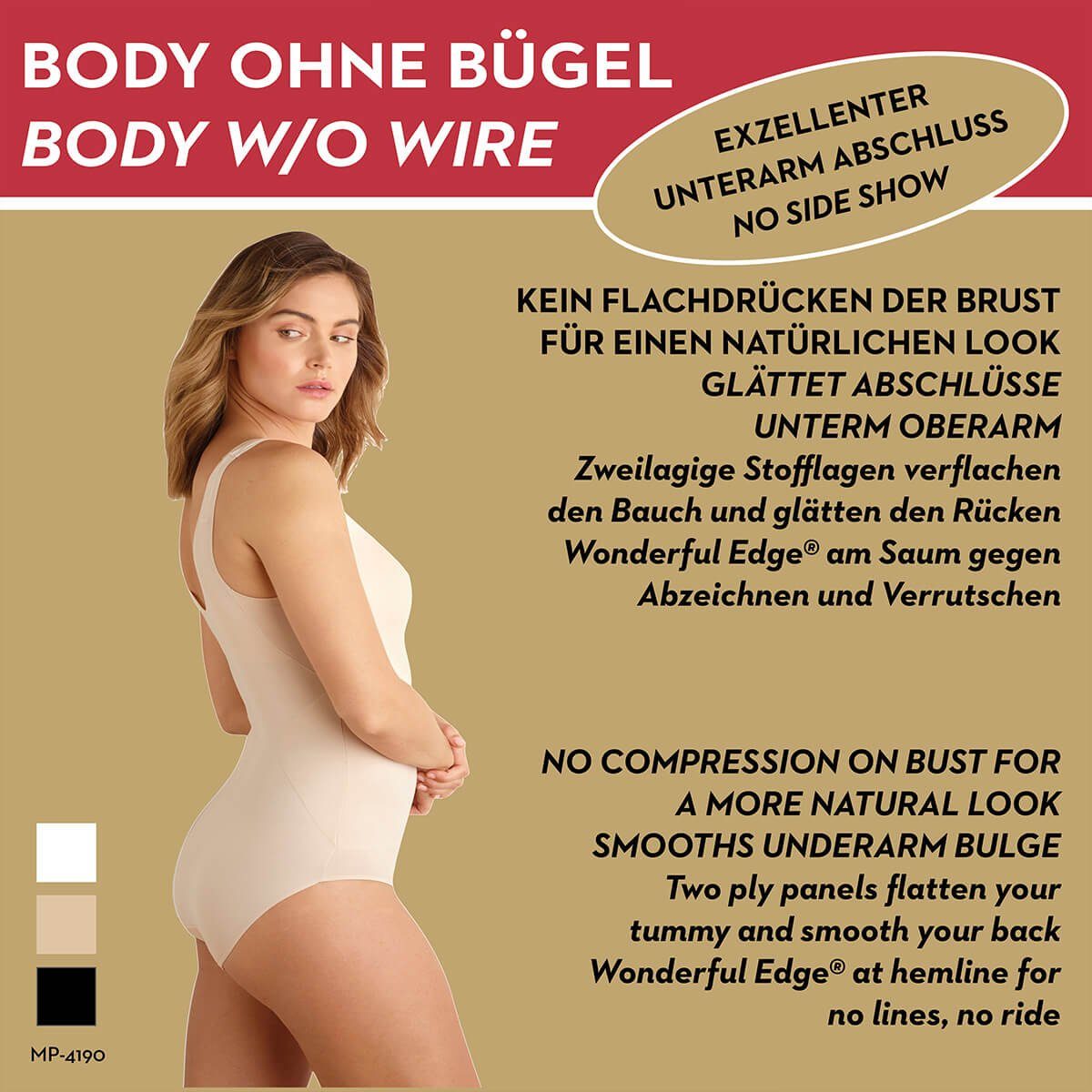 Miss Perfect Body 4190 Shaping-Body für feste Figurformung mit natürlichen Look