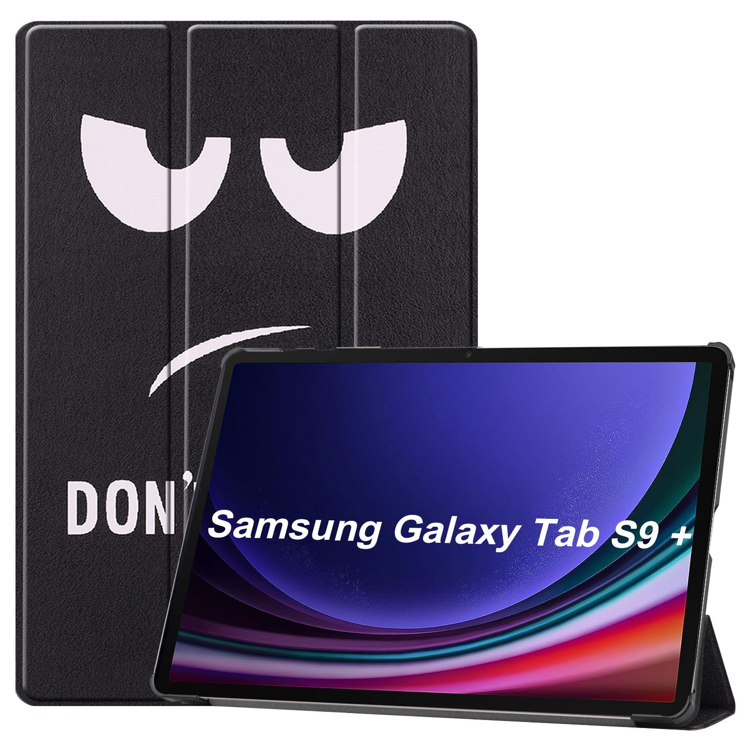 Lobwerk Tablet-Hülle Schutzhülle für Samsung Tab S9+ Plus 2023 SM-X810 SM-X816B SM-X818U, Wake & Sleep Funktion, Sturzdämpfung, Aufstellfunktion