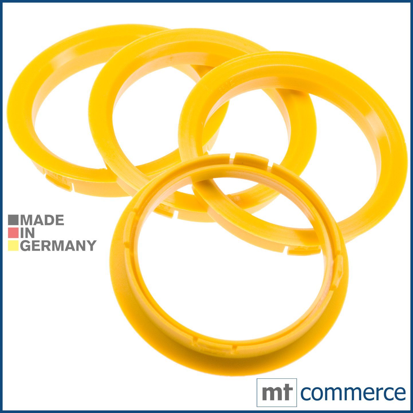 RKC Reifenstift 4X Zentrierringe Hellgelb Felgen Ringe Made in Germany, Maße: 74,1 x 65,1 mm
