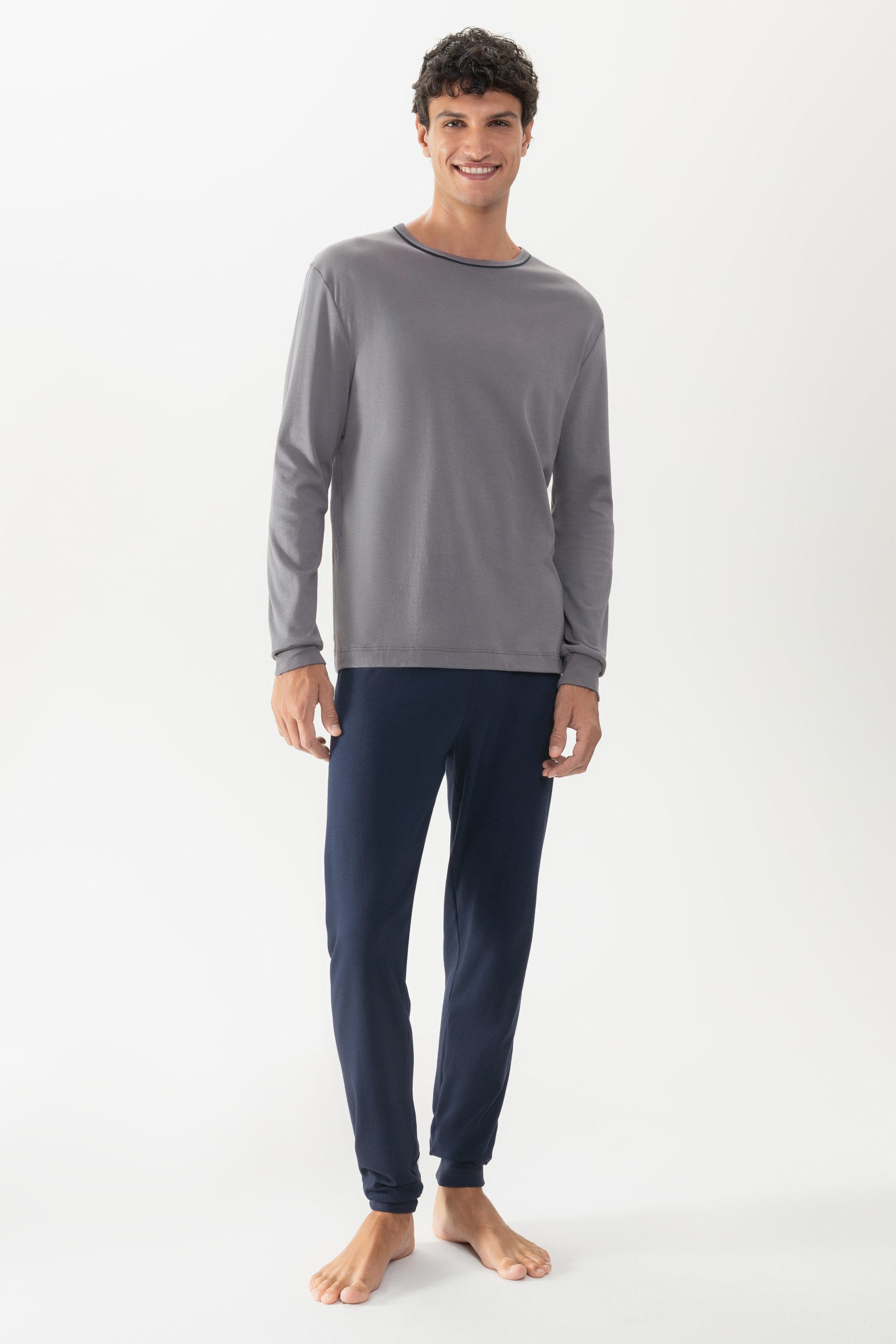 Schlafanzug Mey Herren Anzug lang Serie Pure Night Uni Pyjama