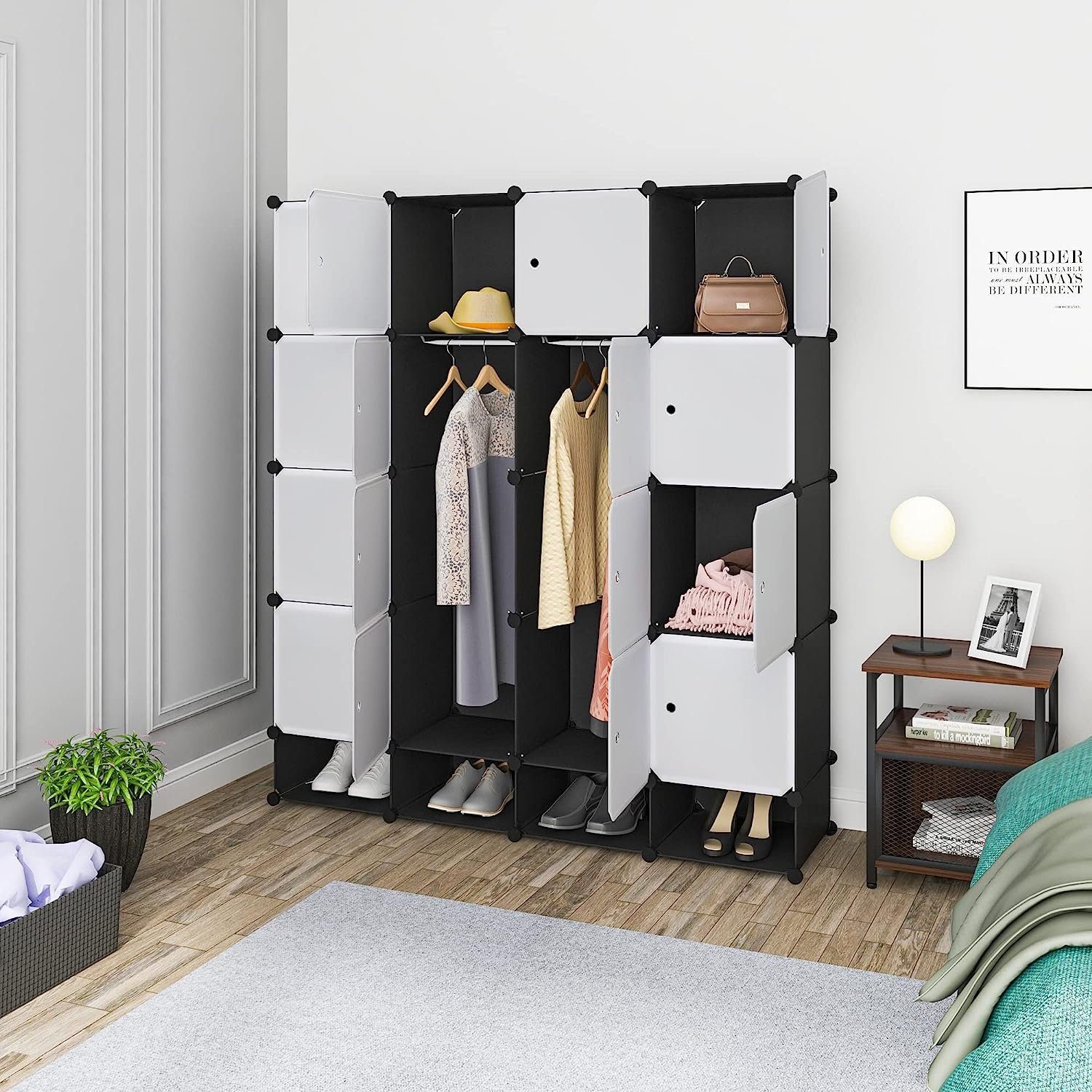 Woltu Kleiderschrank Steckregalsystem Regal Schuhregal Mit günstig online kaufen