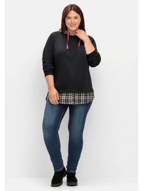 Sheego Sweatshirt Große Größen mit Bluseneinsatz