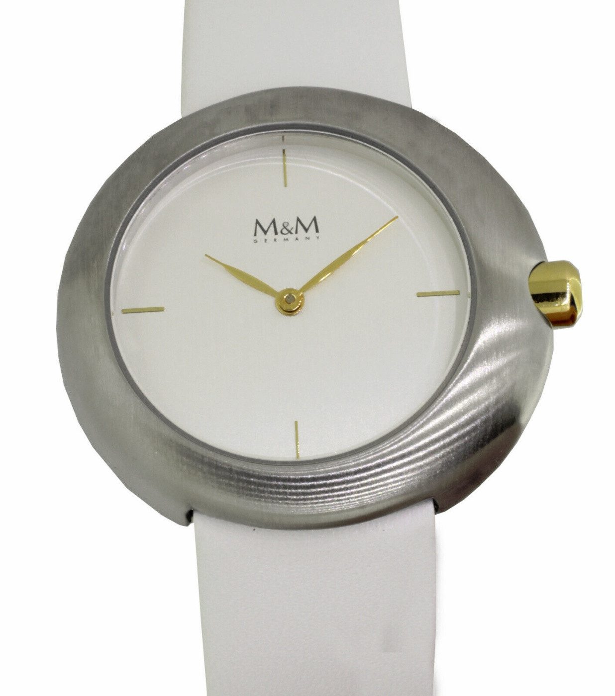 M&M Germany Quarzuhr M&M Germany Damen Quarz Uhr M11936-752, (Gold)