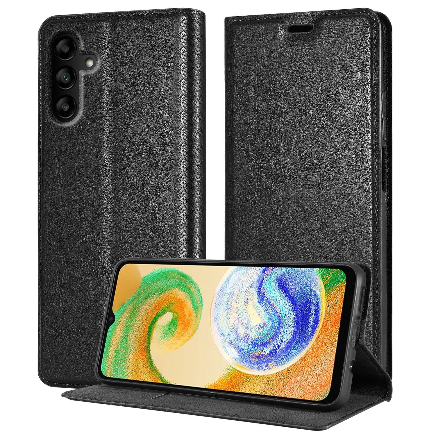 Cadorabo Handyhülle für Samsung Galaxy A04s Hülle Samsung Galaxy A04s, Hülle Schutzhülle mit Standfunktion, Magnetverschluss und Kartenfach