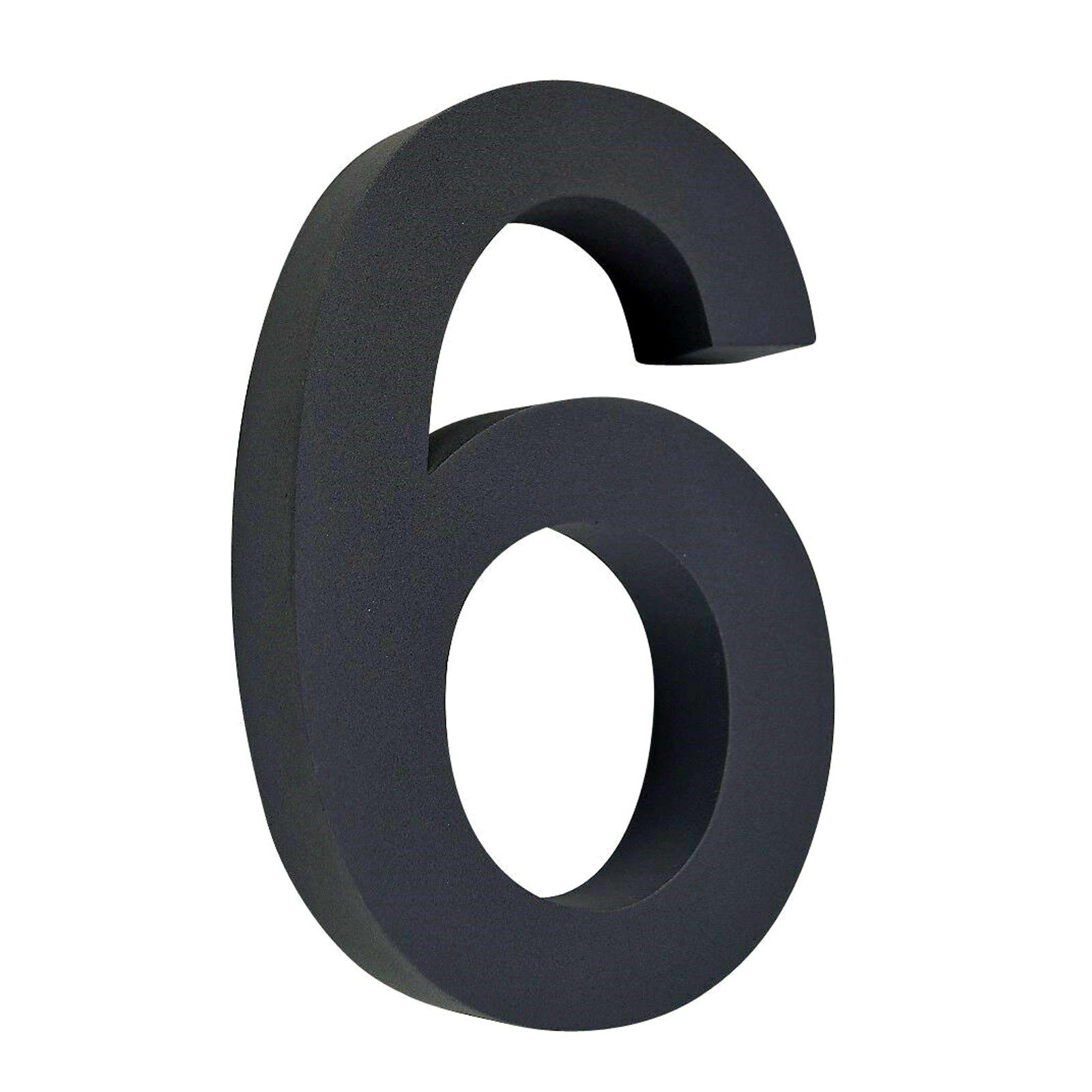 VOSSBACH Hausnummer Edelstahl Hausnummernschild Türnummer Schwarz, 3D Effek günstig online kaufen