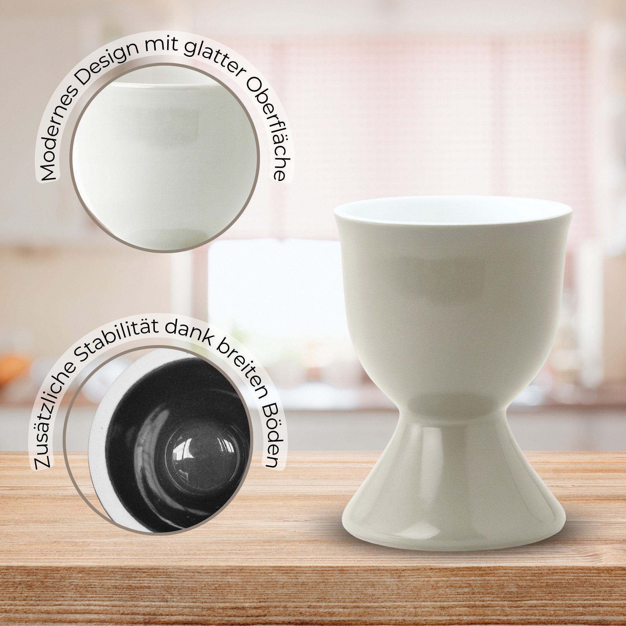 matches21 HOME & HOBBY Eierbecher, (4-tlg), Spülmaschinenfeste Eierhalter für Frühstückstisch