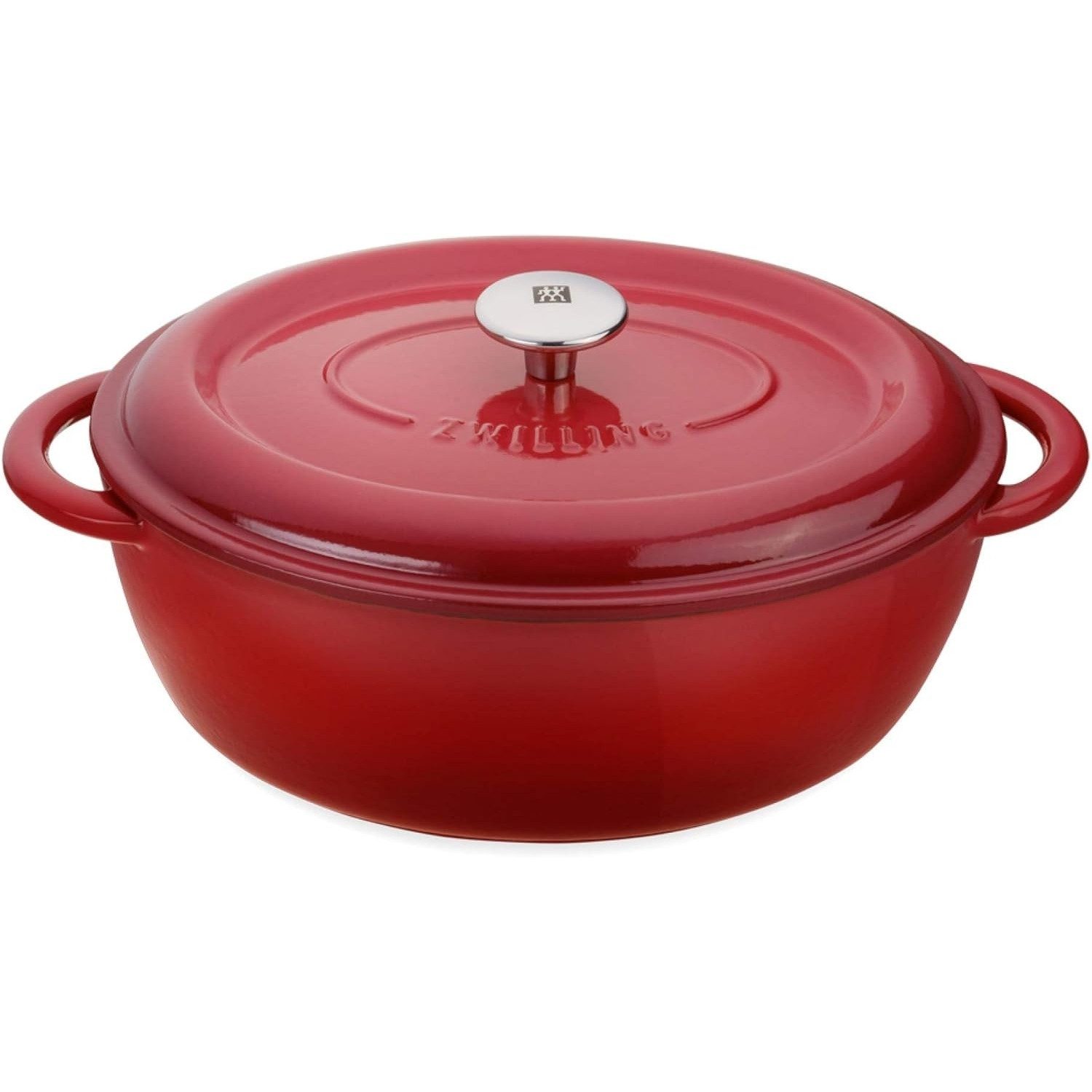 Bräter Cocotte 4,4L - emaliertes Gusseisen Schmortopf mit Deckel langlebig, I