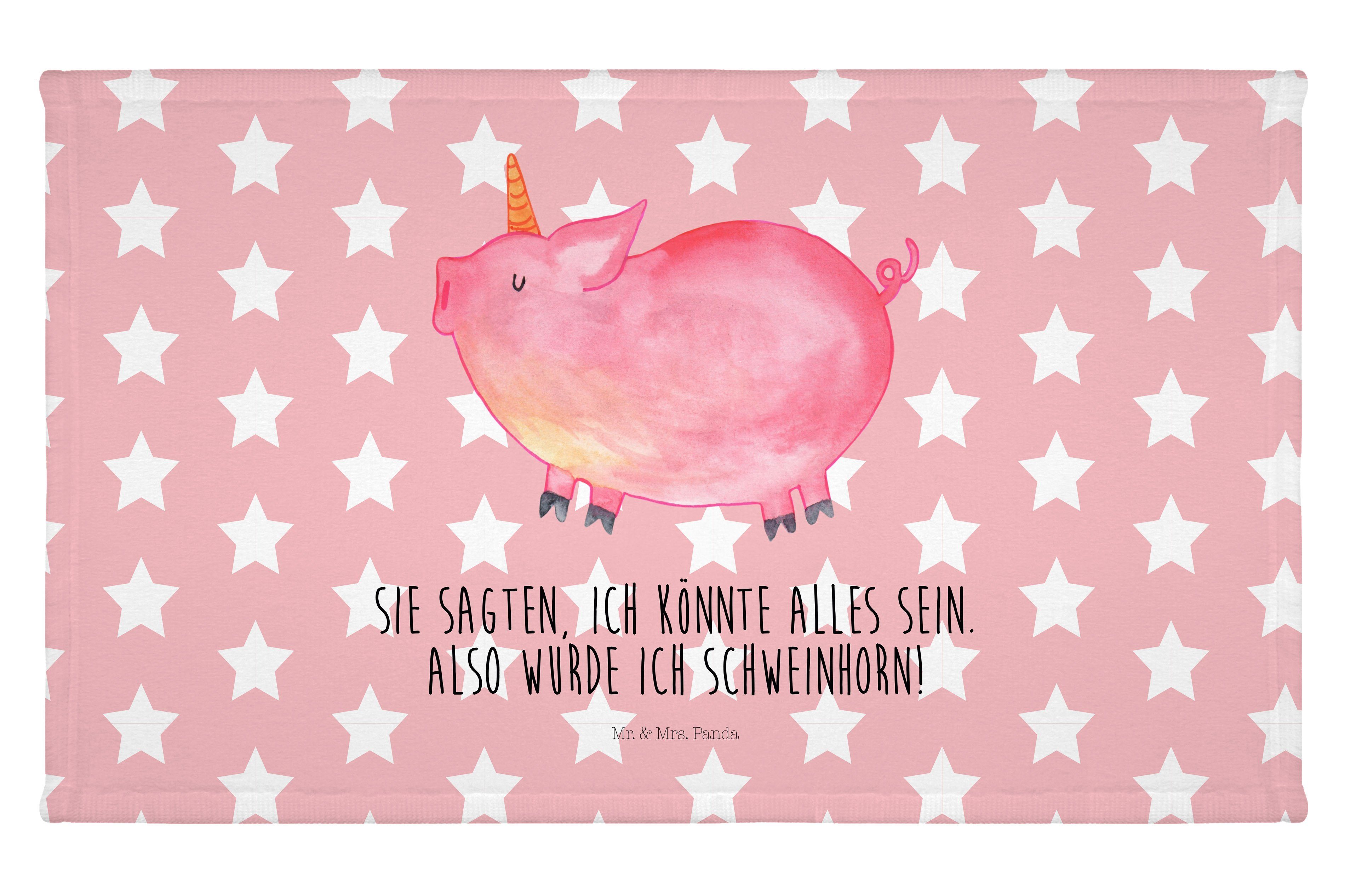 & Mrs. (1-St) Gästet, Mr. Pastell Rot Schweinhorn Handtuch, Kinder Panda Handtuch - - Einhorn Geschenk,