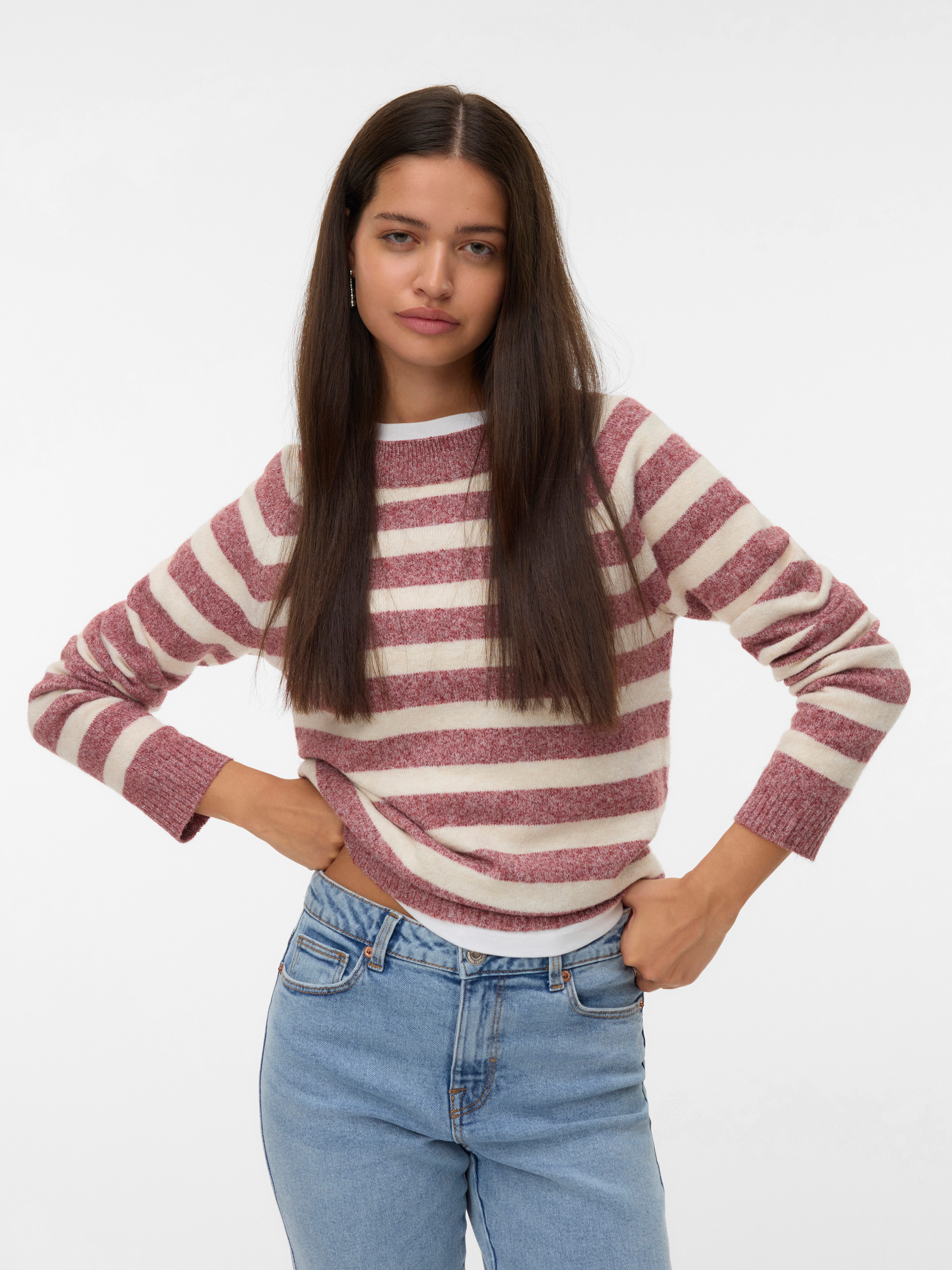 Vero Moda Rundhalspullover VMDOFFY LS O-NECK BLOUSE GA NOOS günstig online kaufen