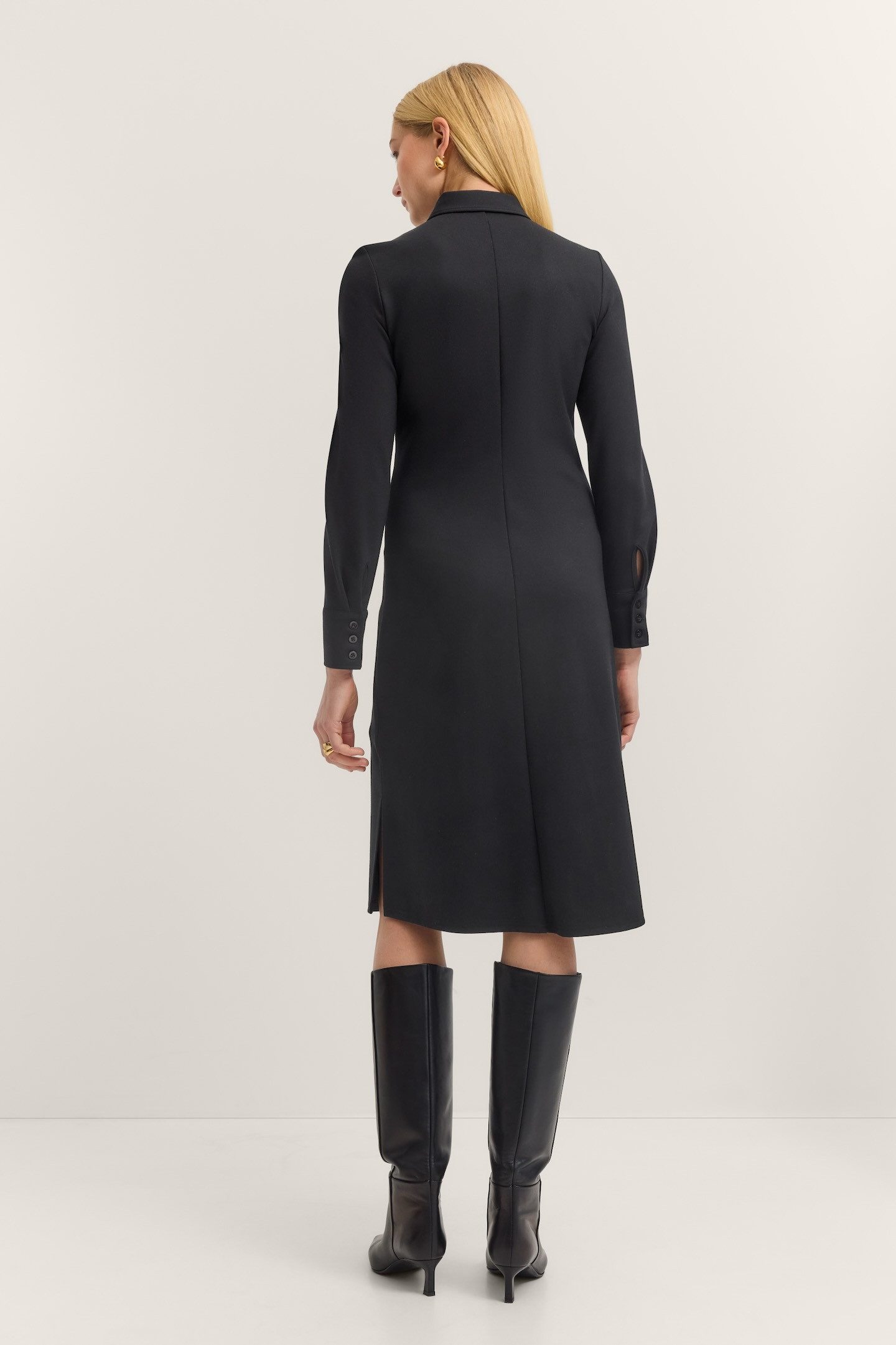 bugatti Blusenkleid Jersey mit Knopfleiste und Hemdkragen