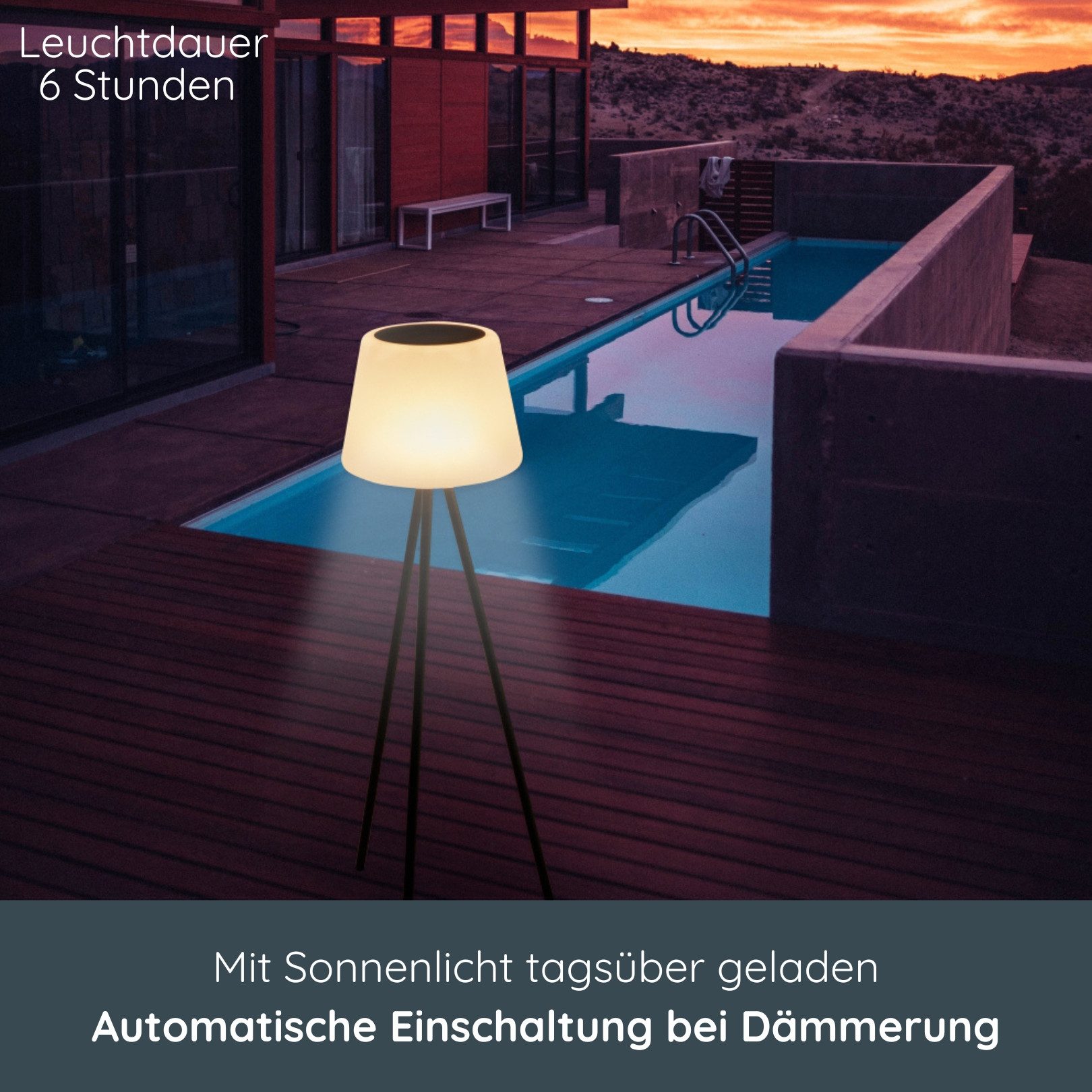 MeLiTec LED Solarleuchte Solar-Gartenleuchte SO50, nein, günstig online kaufen