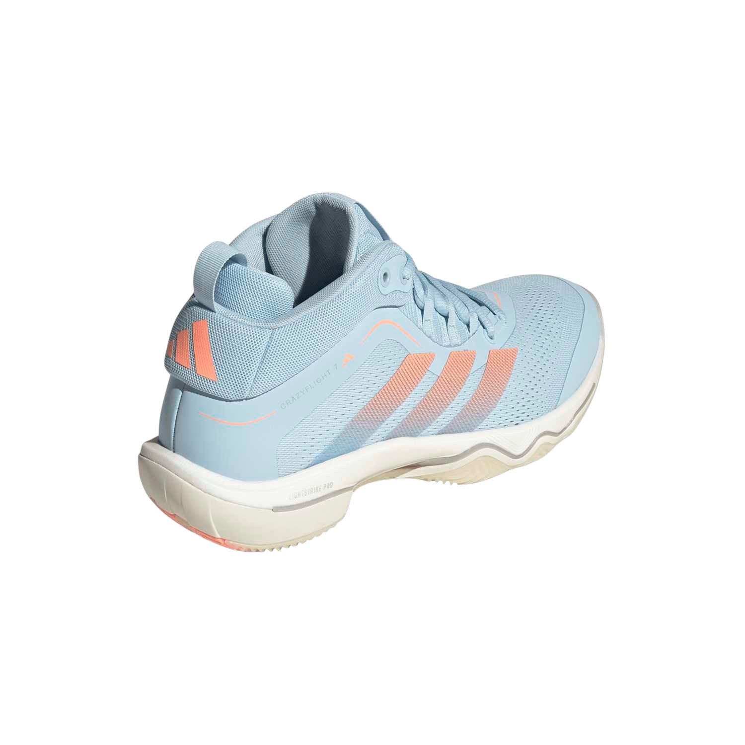 adidas Performance Hallen-Indoorschuhe CrazyFlight 7 Mid hellblau/orange Damen Badmintonschuh