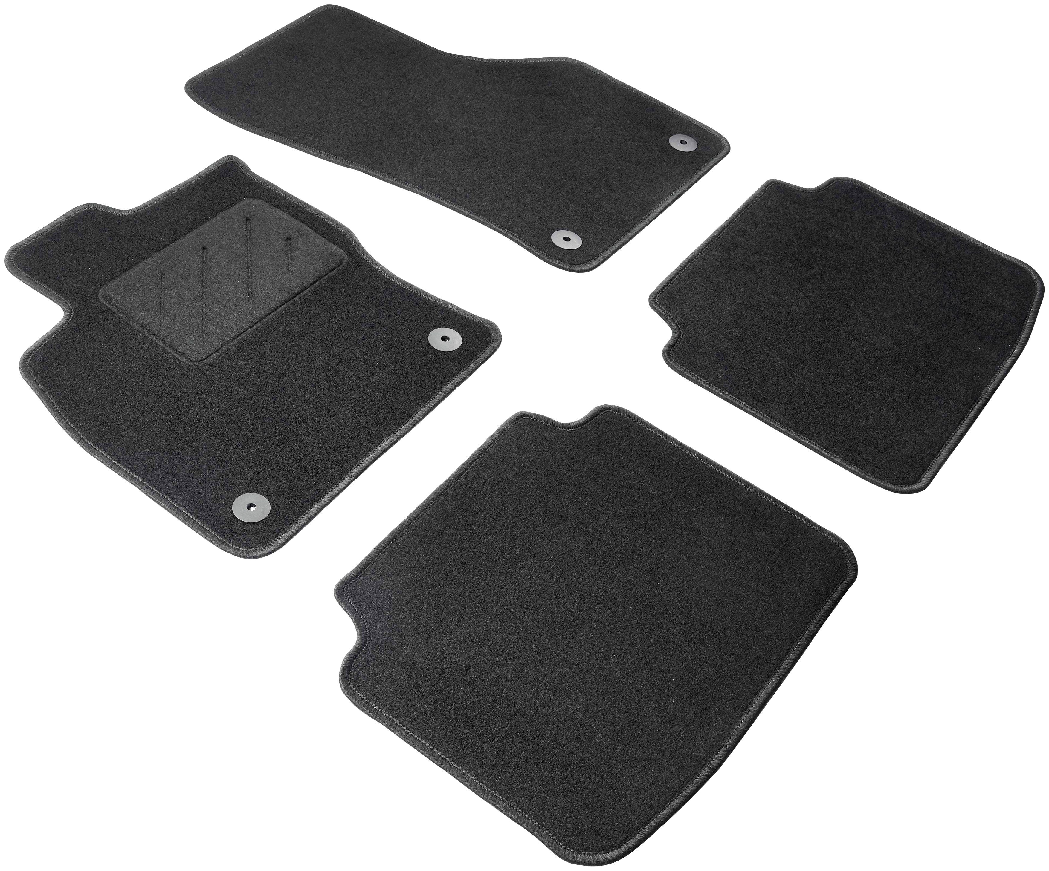 WALSER Passform-Fußmatten Standard (4 St), für Skoda Superb III 03/2015-Heute, Superb III Kombi 03/2015-Heute
