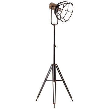 Lightbox Stehlampe, ohne Leuchtmittel, Dreibein-Lampe, 154-170 cm Höhe, Ø 68 cm, E27, Metall, schwarz stahl