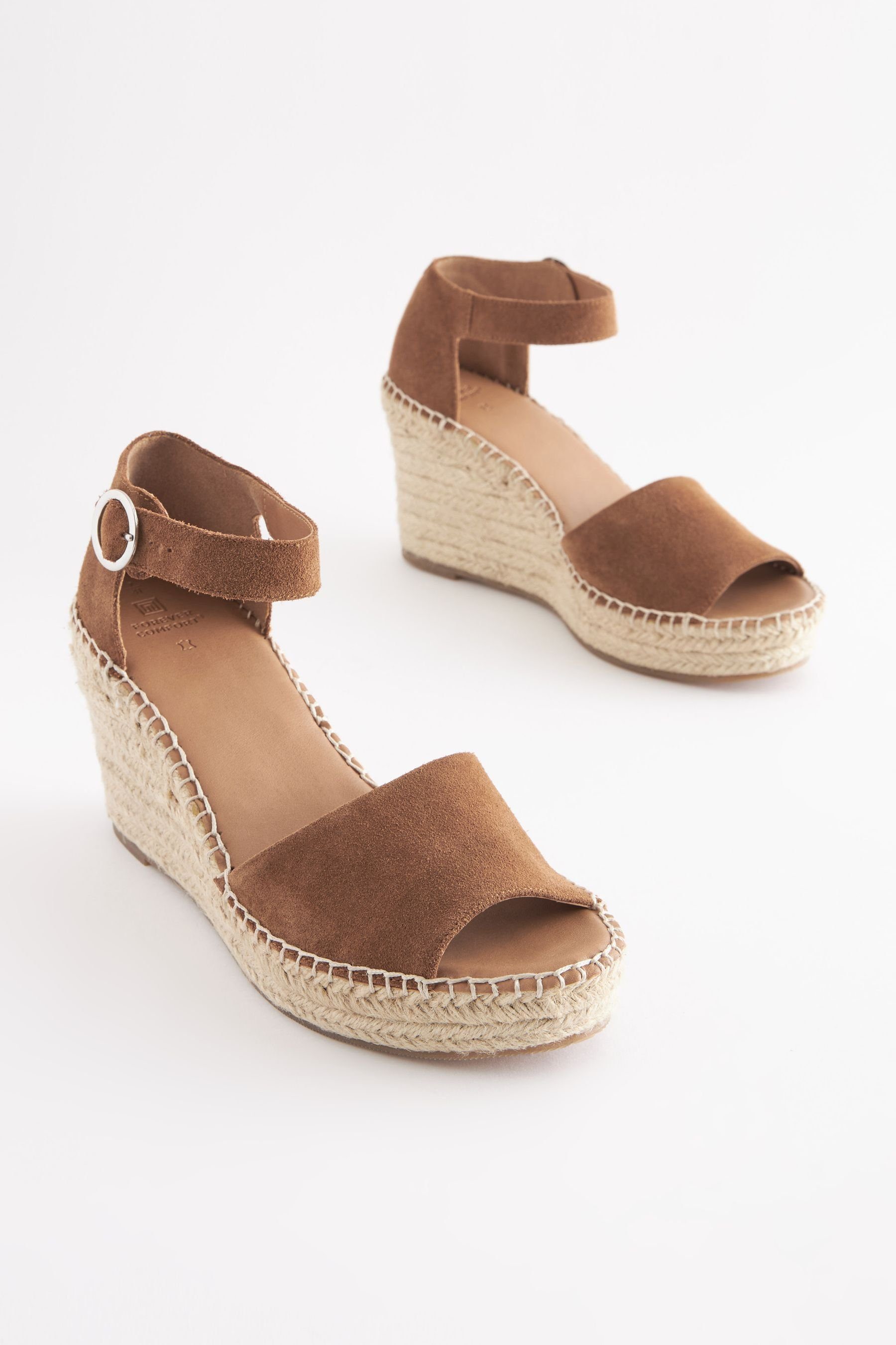 Keilabsatz-Espadrilles, Wildleder Comfort (1-tlg) Next Keilsandalette Forever