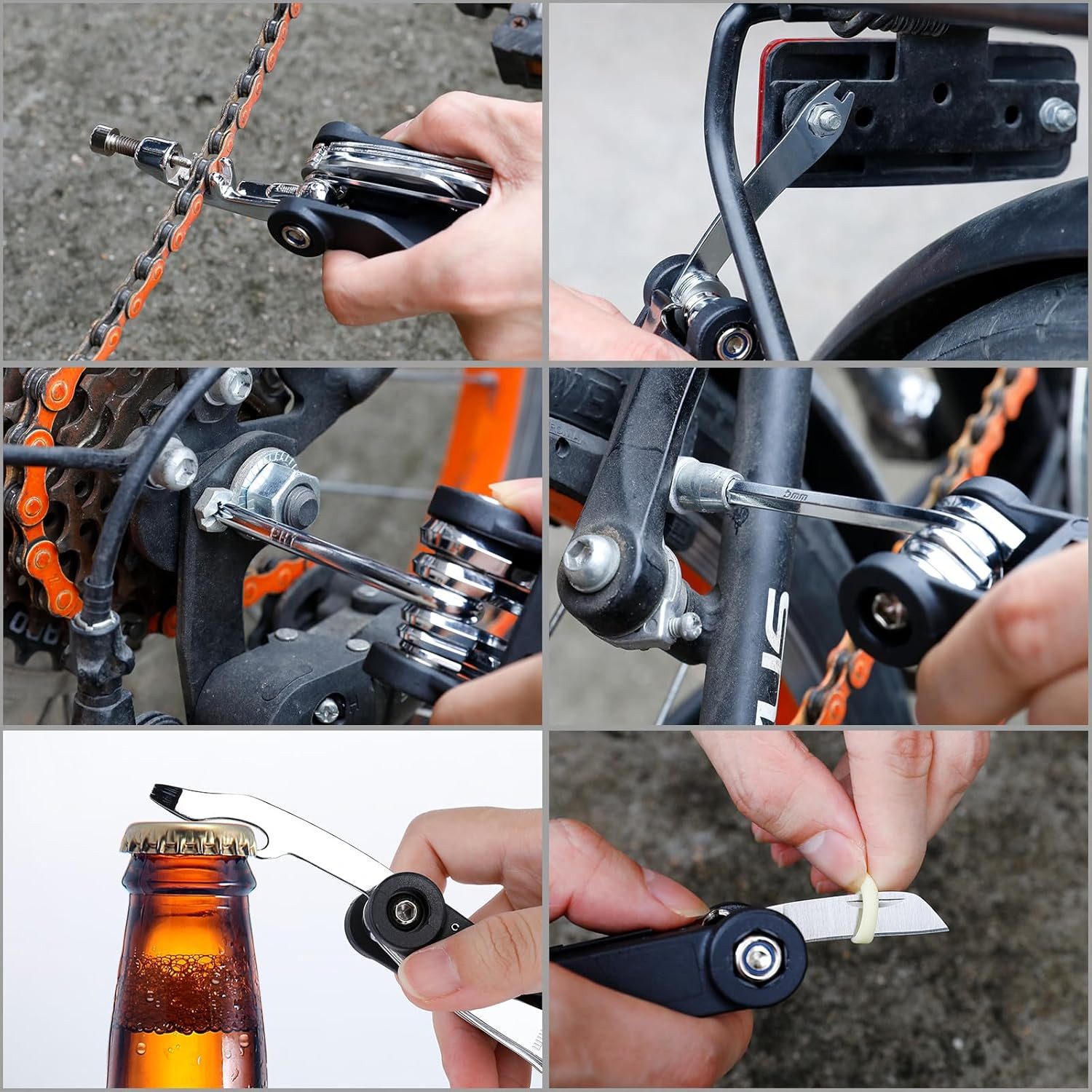 EXTSUD Bicycle Repair Kit, 17-in-1 Bicycle Tool Set, 37 Pieces, Bicycle Repair Kit Multitool Saddle Bag