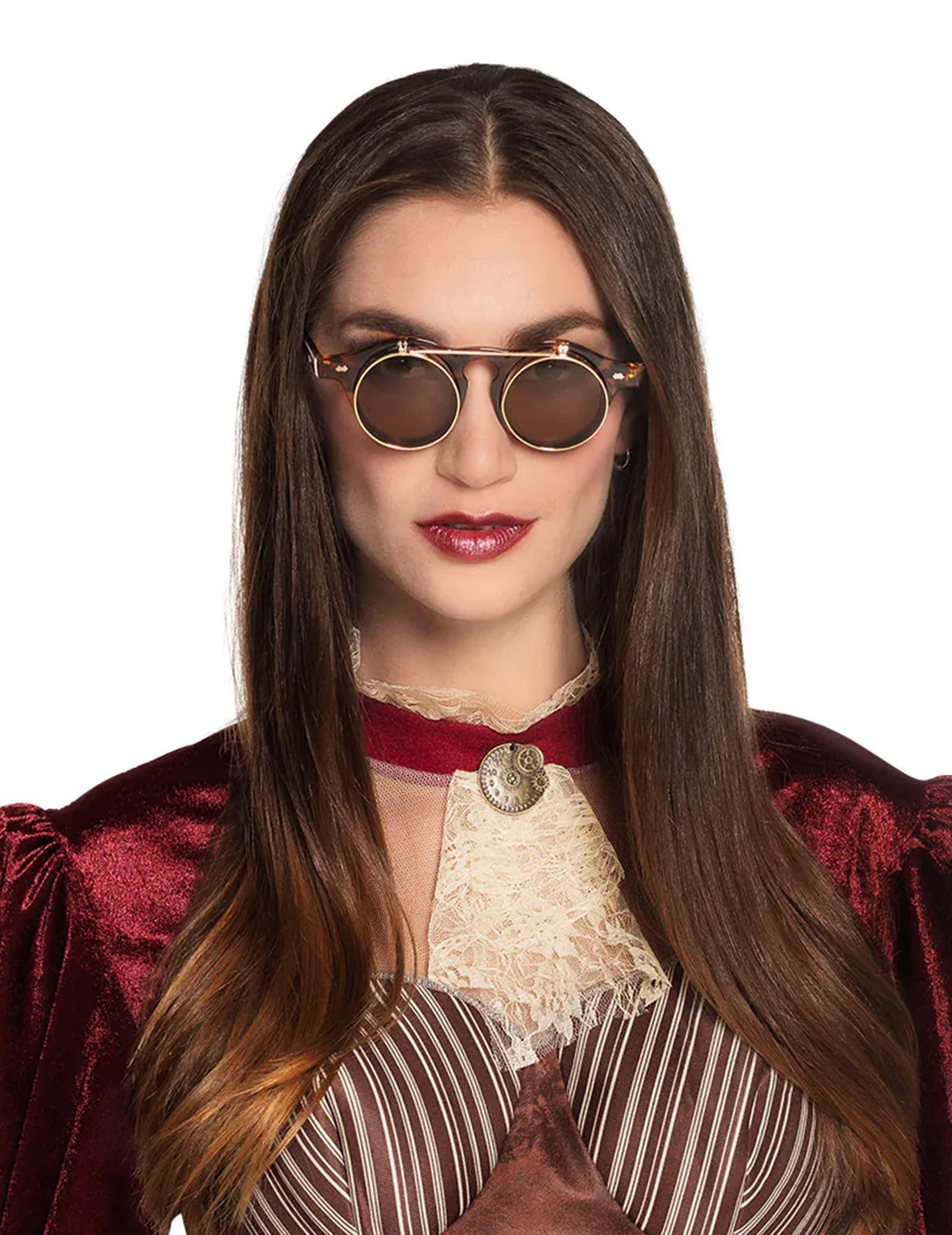 Boland Kostüm Retro Brille Vintage mit klappbaren Gläsern für Erwachsene