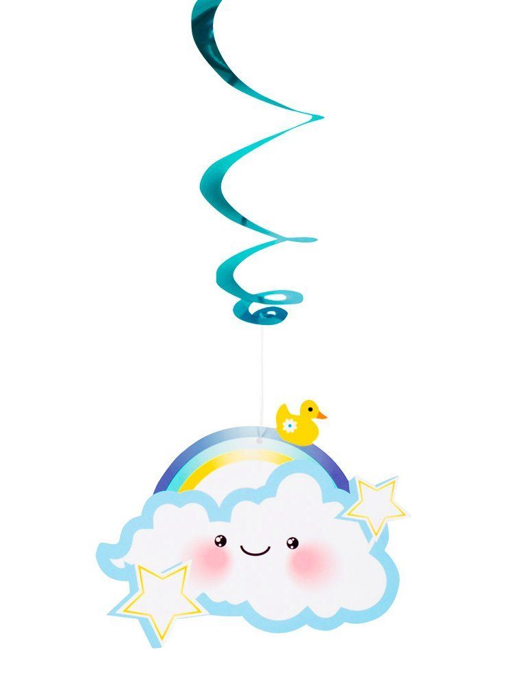 Boland Luftschlange 3 Gender Babyparty Dekospiralen - blau Baby Boy, Raumde günstig online kaufen