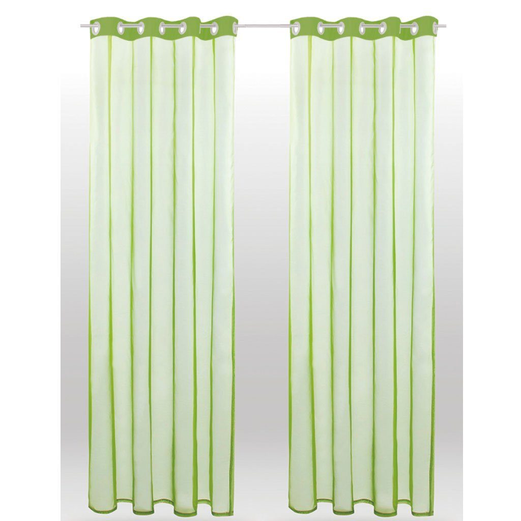 Bestlivings Dekoschal Noella Ösen Voile 140 cm x 145 cm Beige 2er Pack günstig online kaufen
