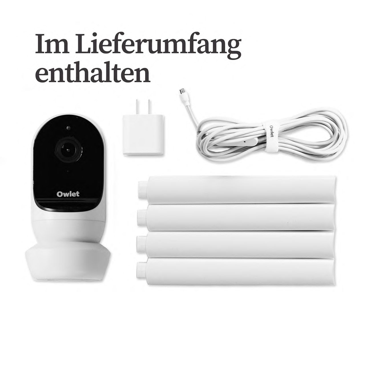 Luftfeuchtigkeitsmesser Weiß Kamera 2: Care inkl. Babyphone, und HD Baby Raumtemperatur- DE Owlet