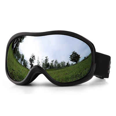 Skien Skibrille Skibrille Damen Herren,Snowboardbrille Anti-Fog Skifahren Schlagfest