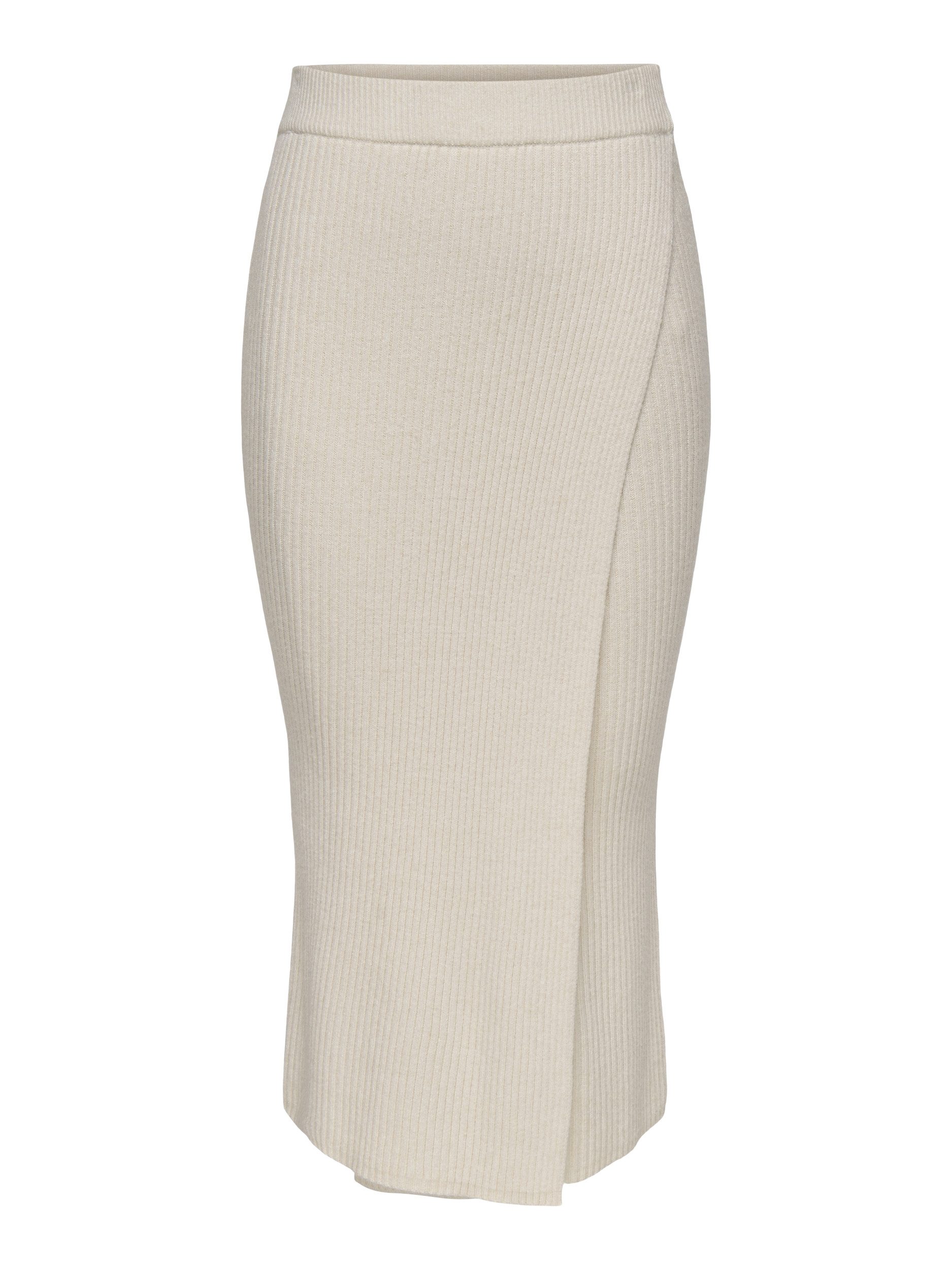 Bleistiftrock ONLKATIA MIDI WRAP SKIRT CC KNT Whitecap Gray/W. MELANGE