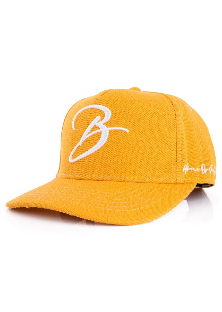 Blackskies Snapback Cap B Script Snapback Cap Orange