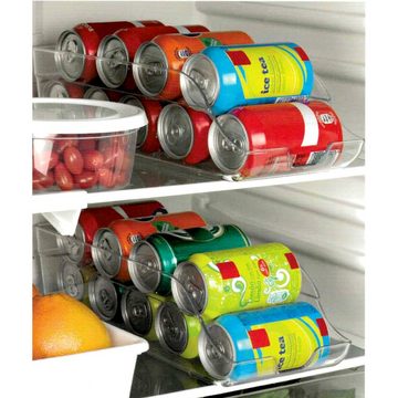 meberg Flaschenablage Kühlschrank-Organizer transparent Kühlschrankboxen für Dosen, Zubehör für Kühlschränke, Kühlschrank-Organizer transparent Kühlschrankboxen für Dosen