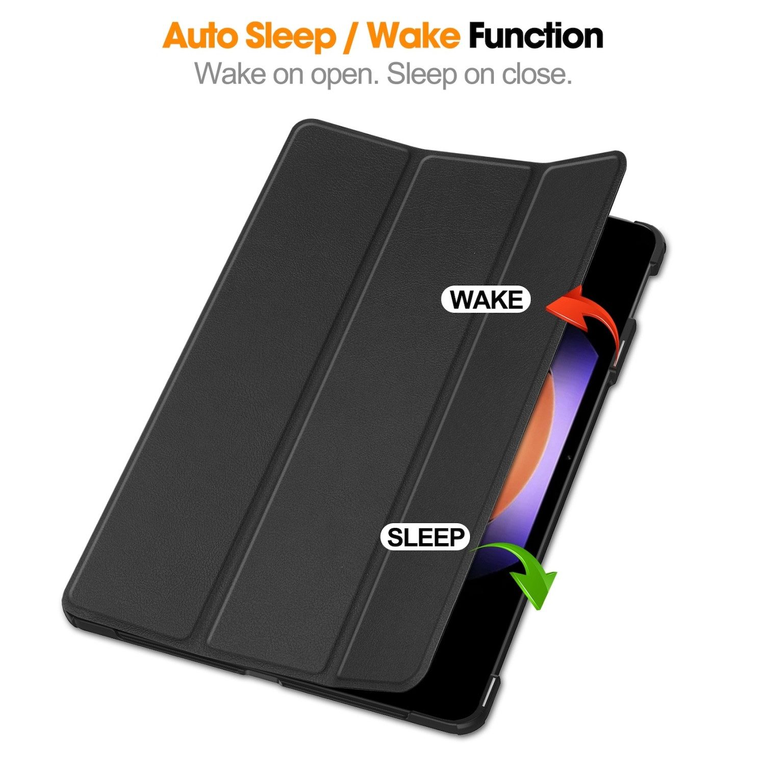 Wigento Tablet-Hülle Für Xiaomi Pad 6S Pro 12.4" 3folt Wake UP Smart Cover Tasche Schutz