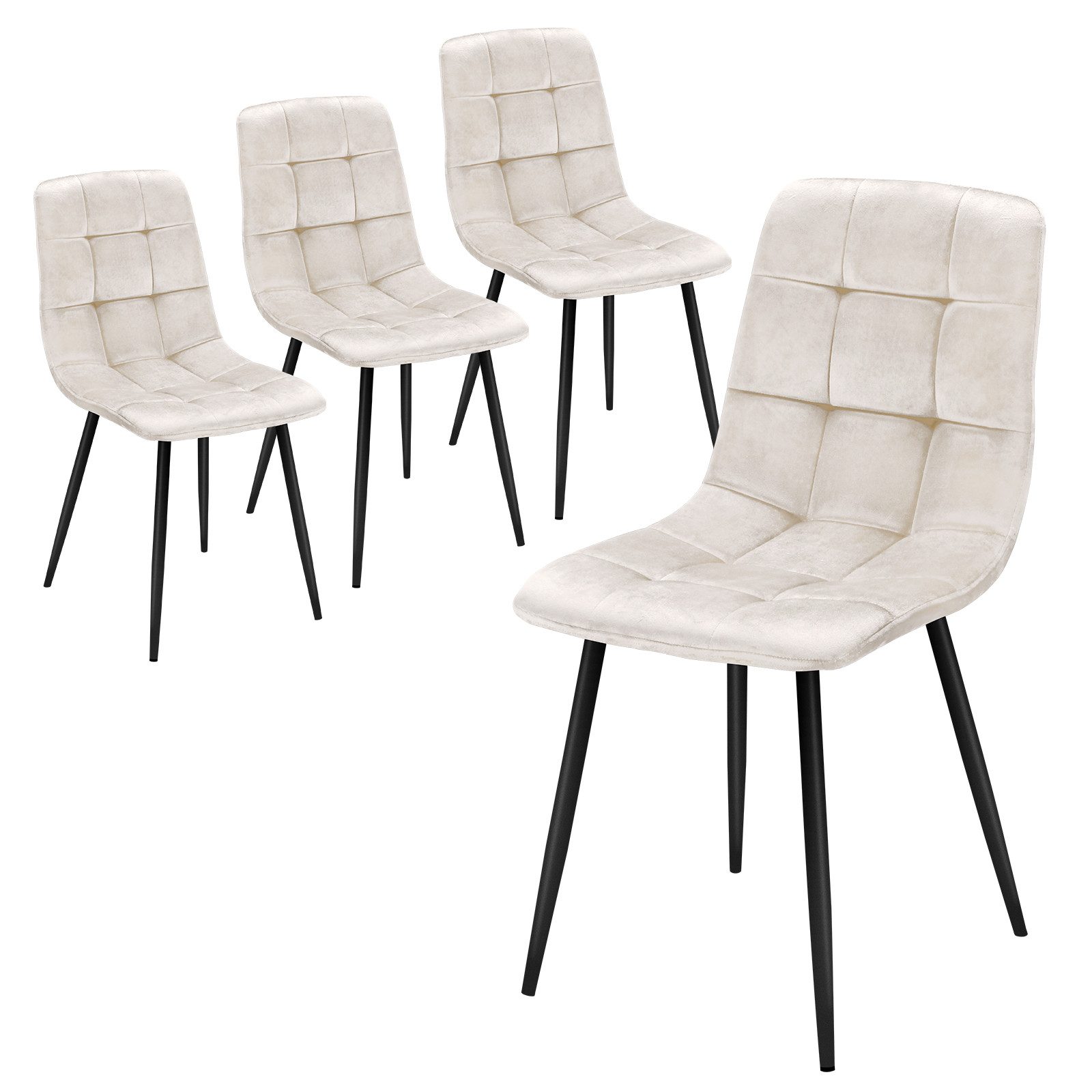 HOMELUX 4-Fußstuhl Esszimmerstühle Küchenstuhl 4er Set Essstühle mit Rücken günstig online kaufen