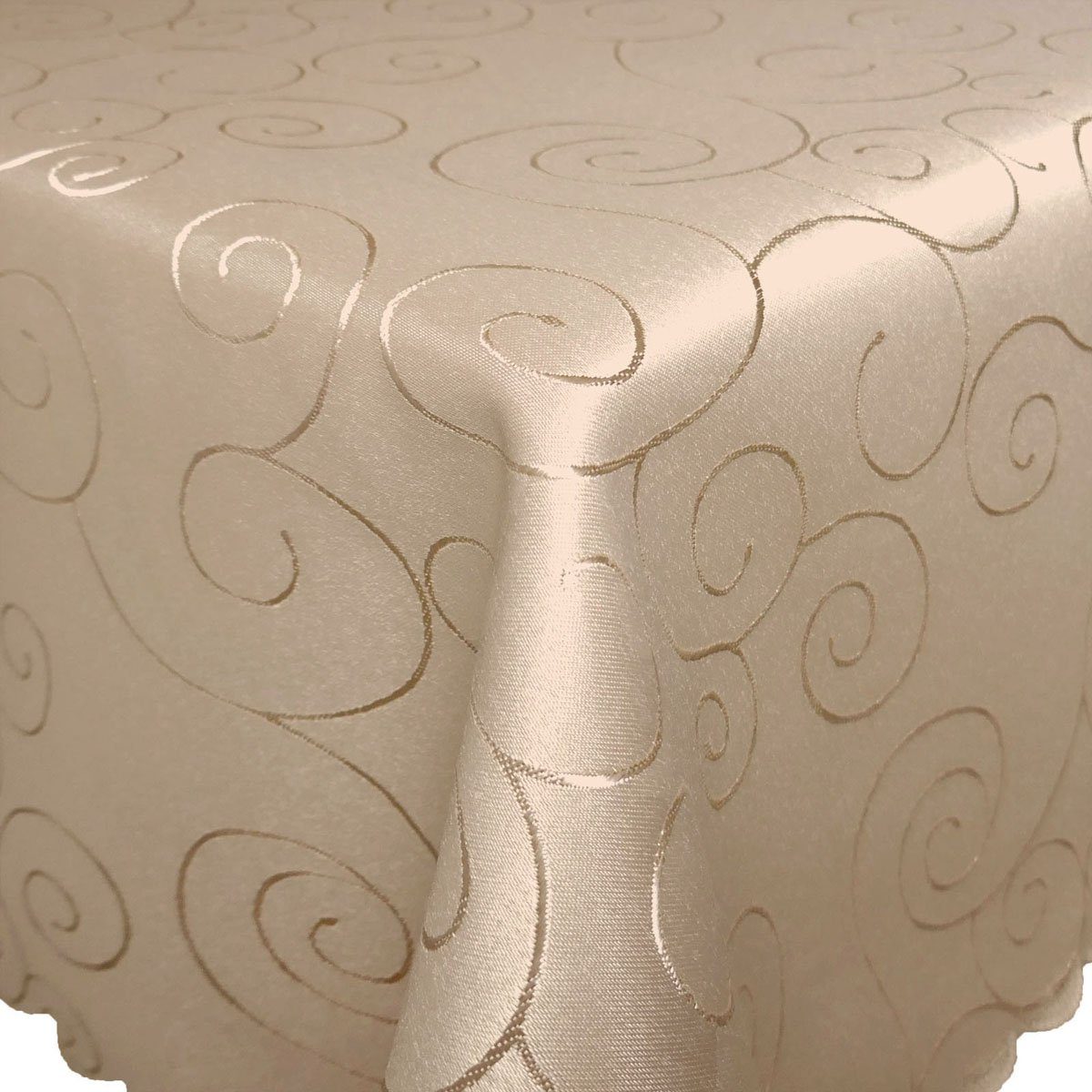 Bronze Tischdecke Ornamente ECKIG Tischdecke Seidenglanz günstig online kaufen