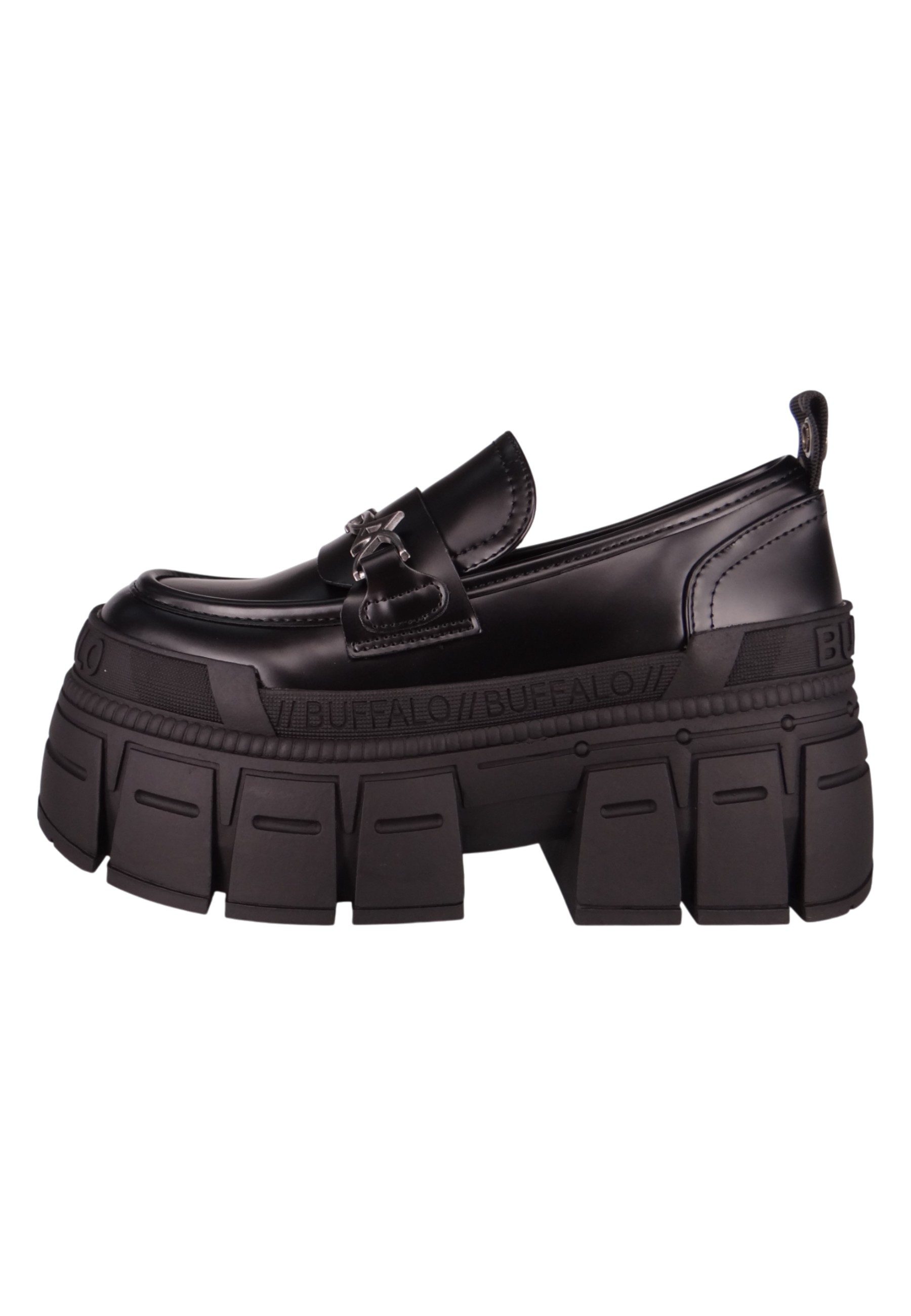 Buffalo 1624091 Gospher Loafer Tribal Black Slipper
