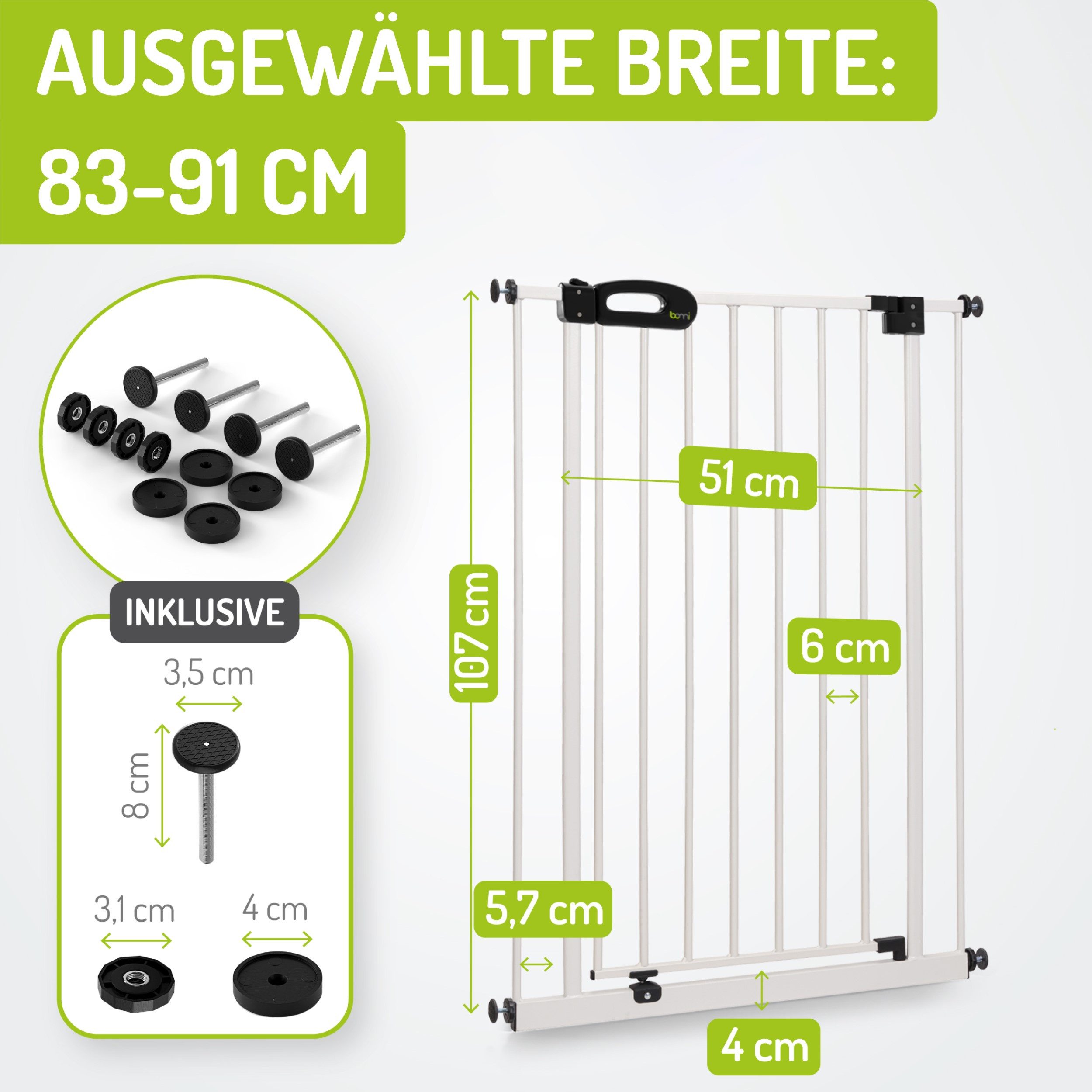 BOMI Türschutzgitter Kinderschutzgitter Extra Hoch Merle günstig online kaufen